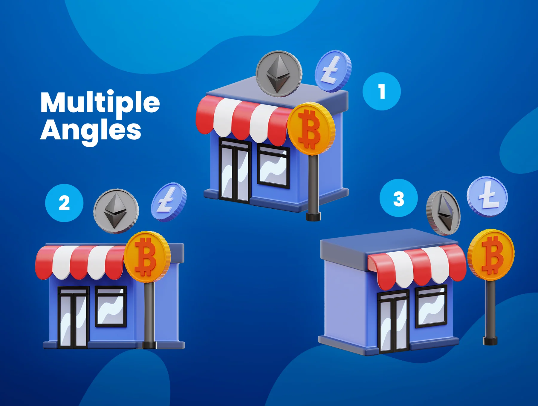 Cryptocurrency 3D Icons 4