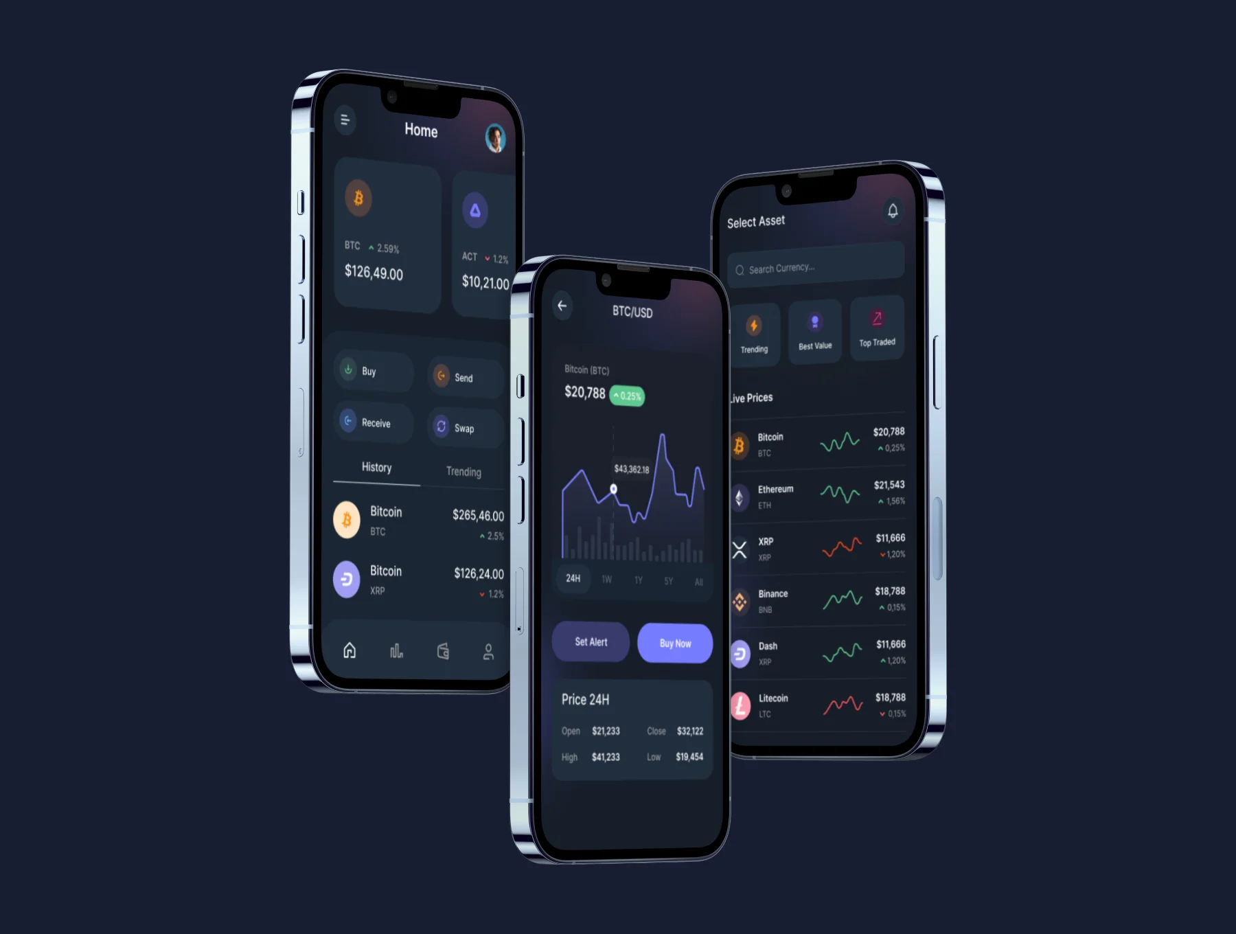 Cryptocurrency Mobile UI Kit 5