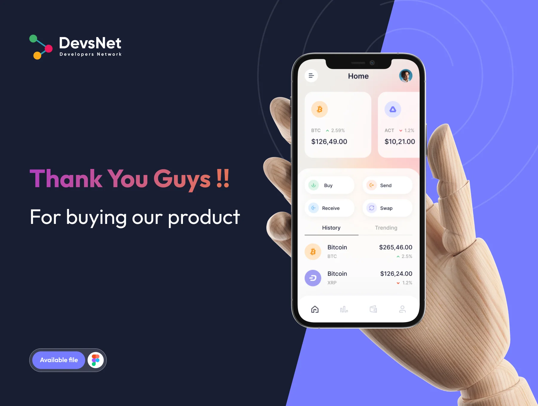 Cryptocurrency Mobile UI Kit 6
