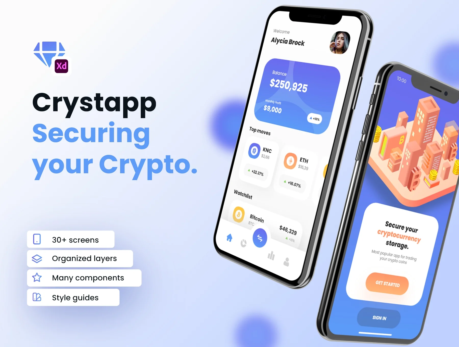 Cryptocurrency Wallet UI Kit - Crystapp
