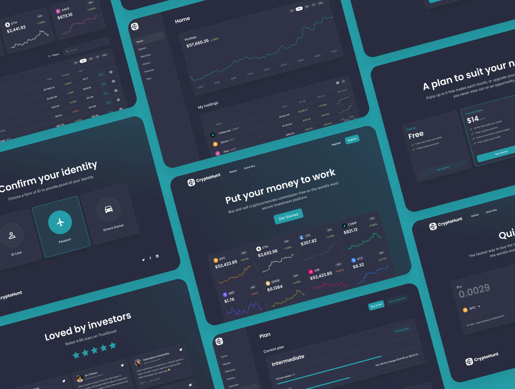 CryptoHunt | Design System for Figma (Dark & Light Modes)
