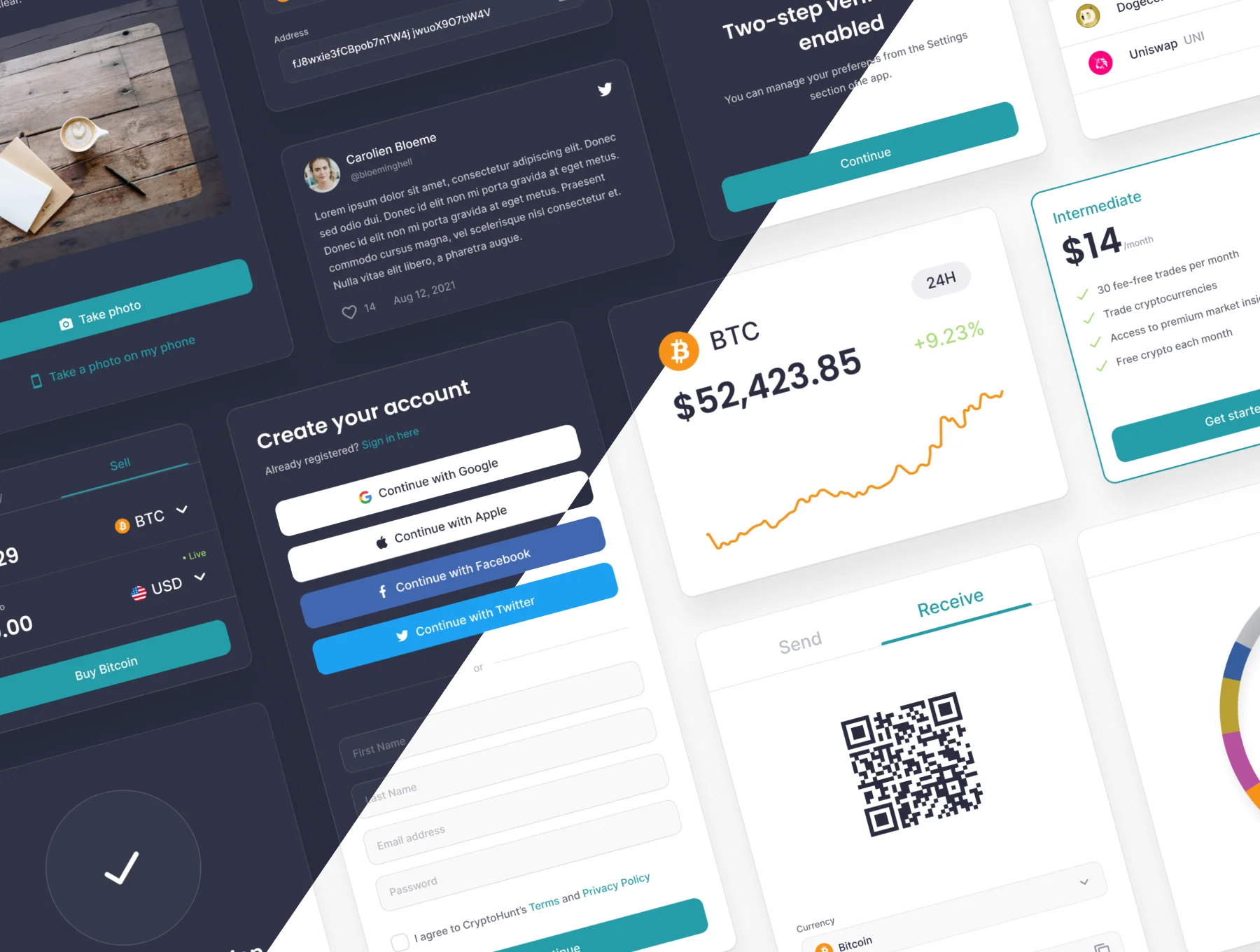 CryptoHunt | Design System for Figma (Dark & Light Modes) 4