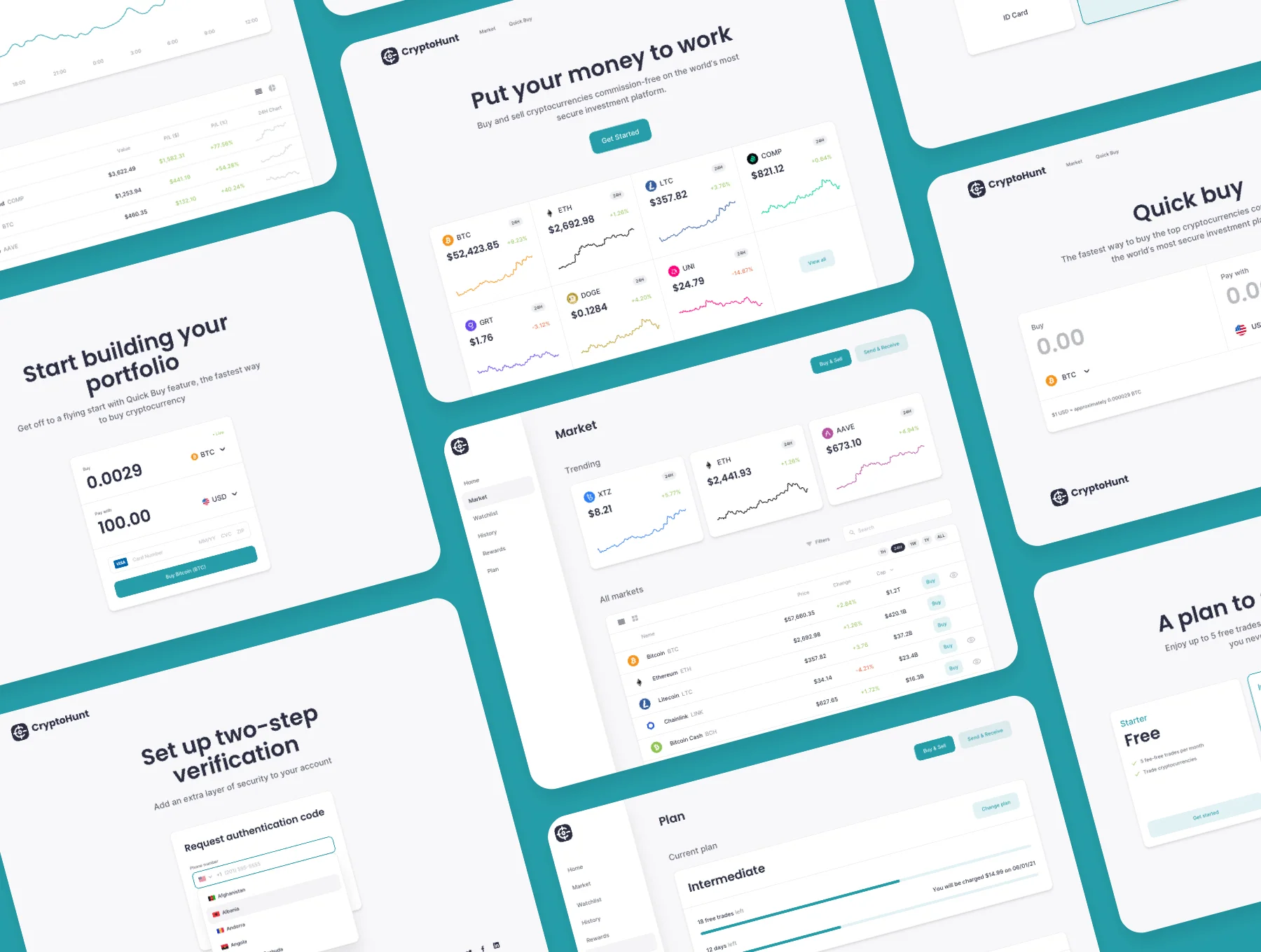 CryptoHunt | Design System for Sketch (Light Mode)