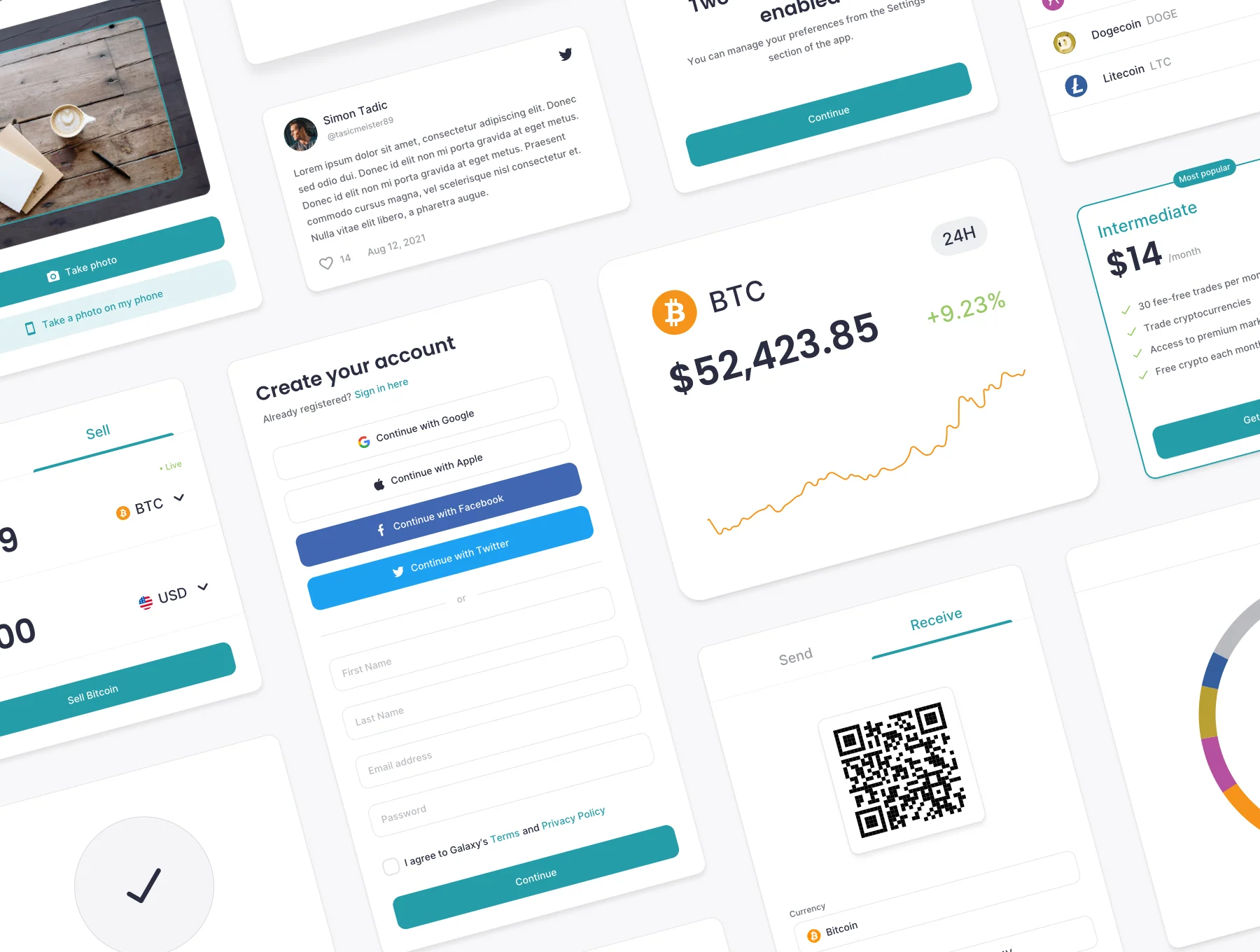 CryptoHunt | Design System for Sketch (Light Mode) 4