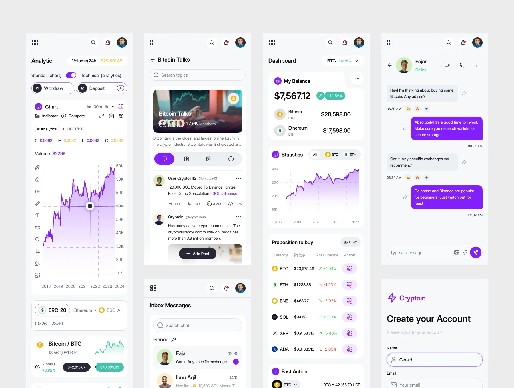 Cryptoin - Cypto Exchange Dashboard UI KIT 7