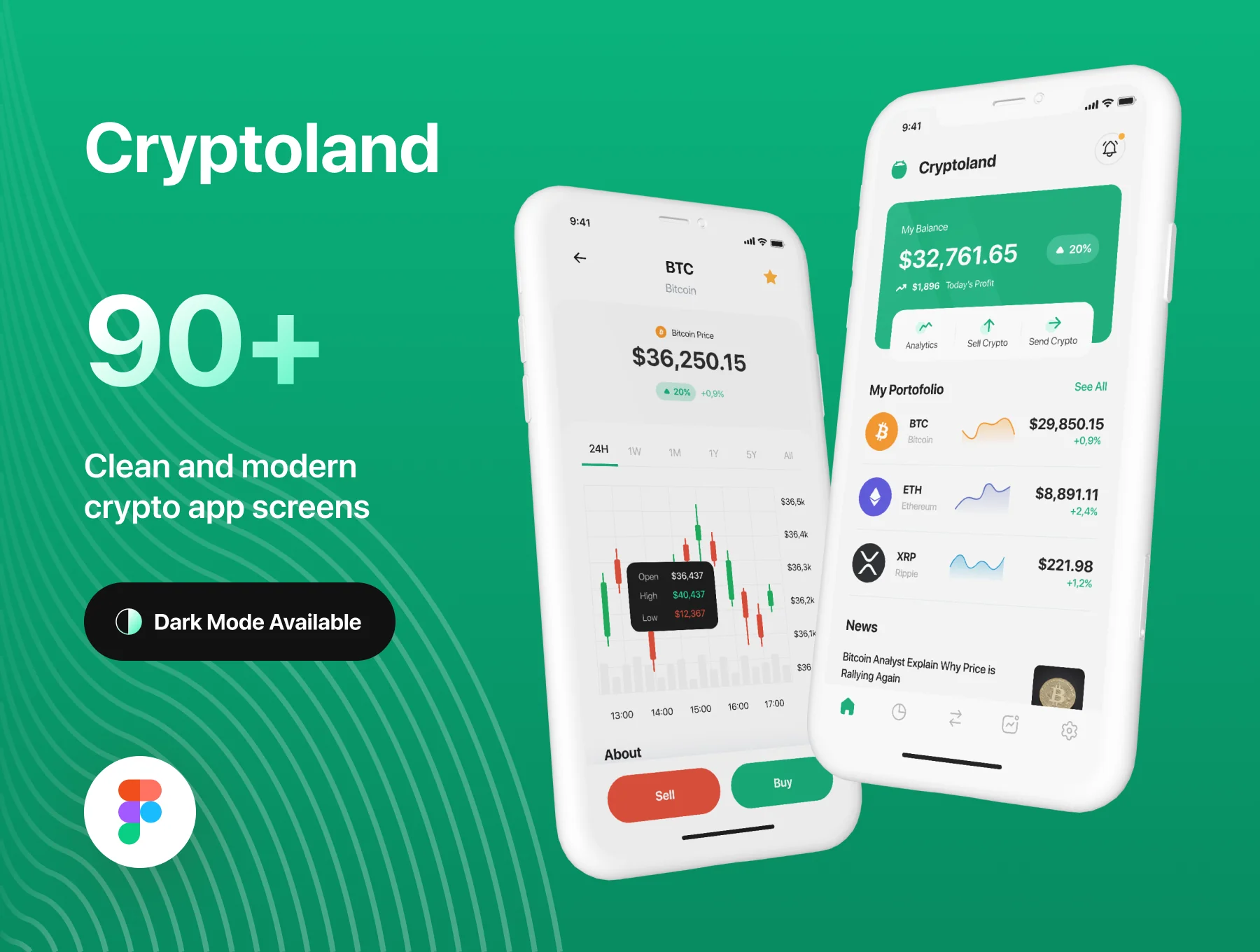 Cryptoland - Crypto Market App UI Kit