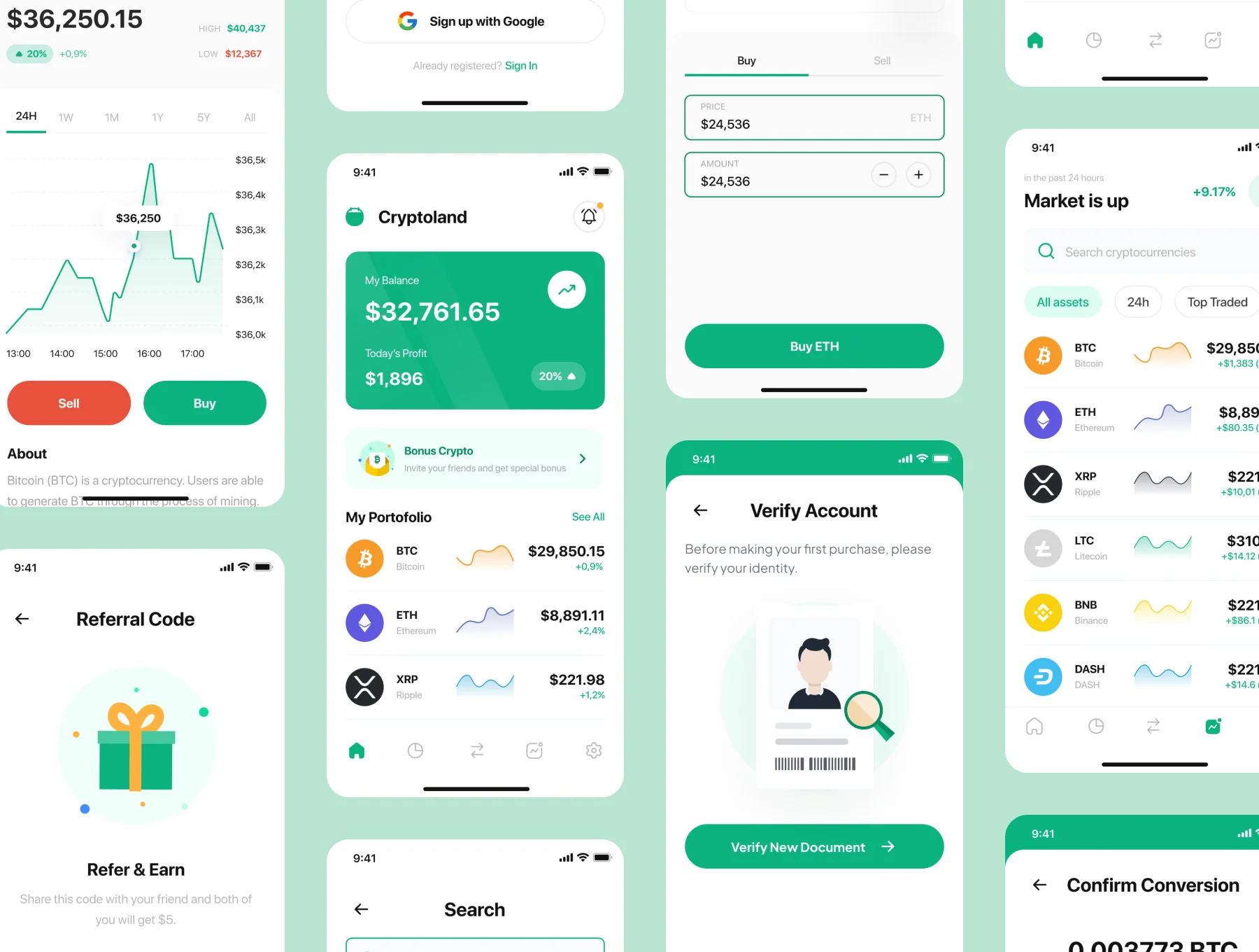 Cryptoland - Crypto Market App UI Kit 2