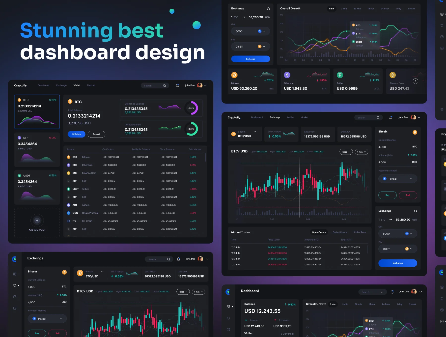 Cryptolly - Cryptocurrency Landingpage & Dashboard 2
