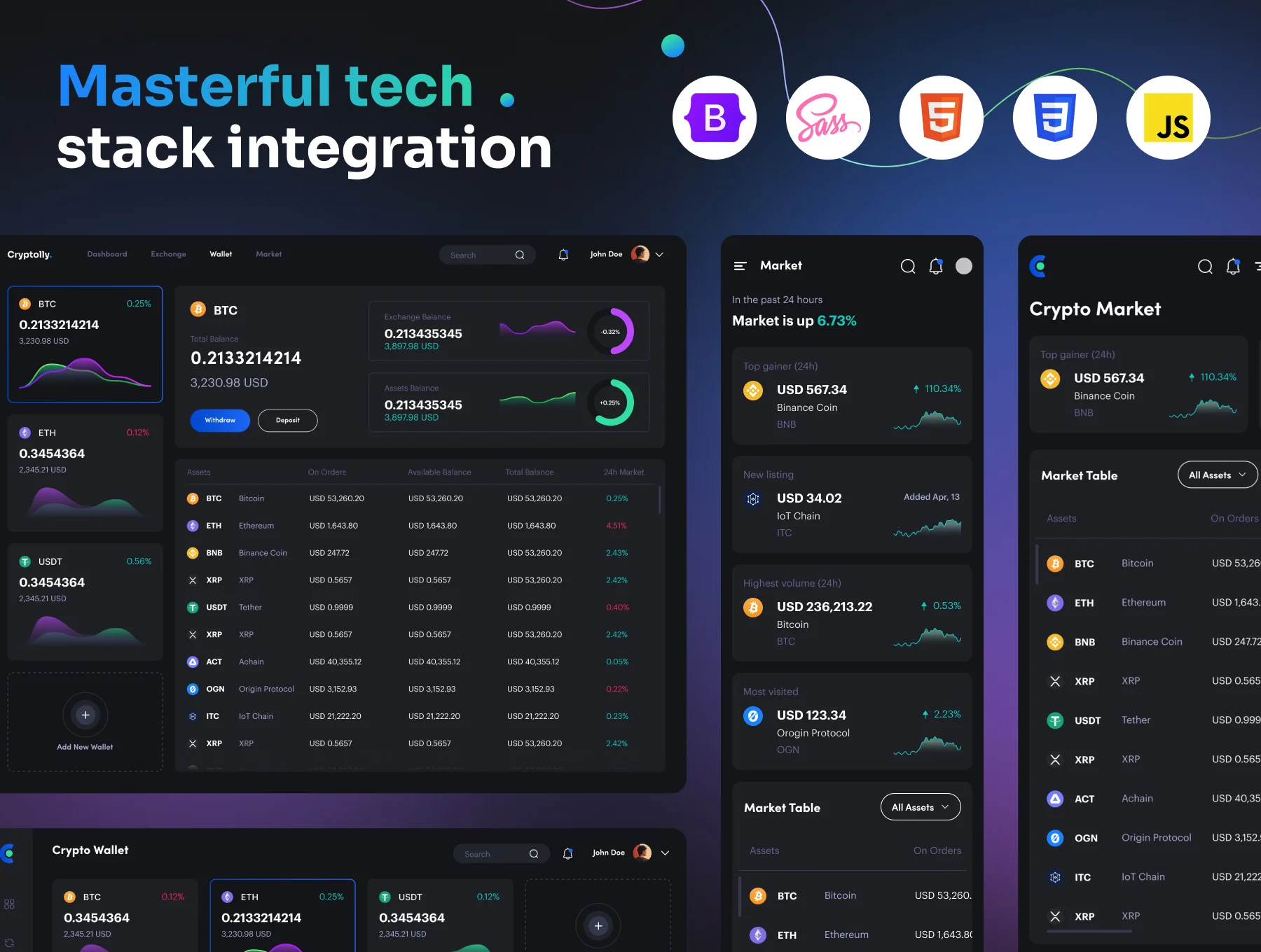 Cryptolly - Cryptocurrency Landingpage & Dashboard 3