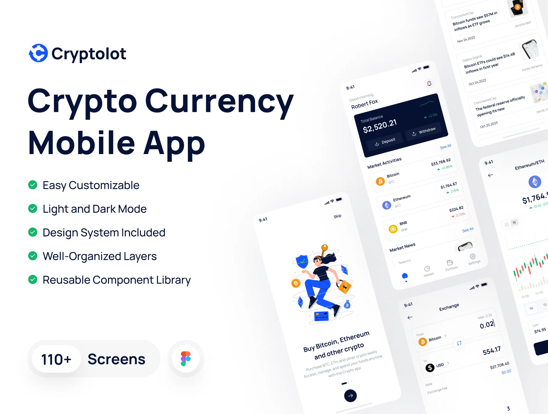Cryptolot - Cryptocurrency Market App UI Kit