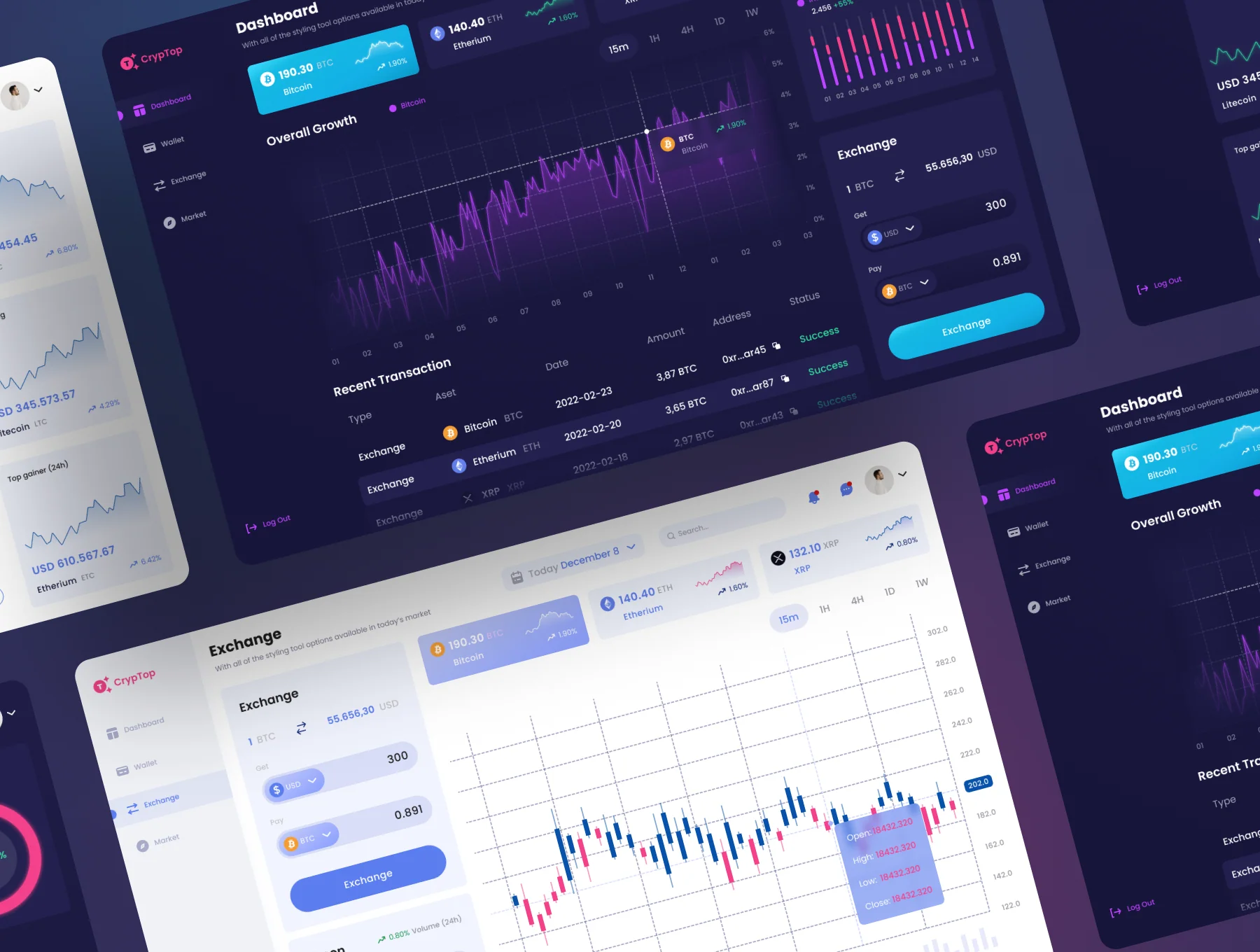 CrypTop - Crypto Curency Dashboard UI Kit 5