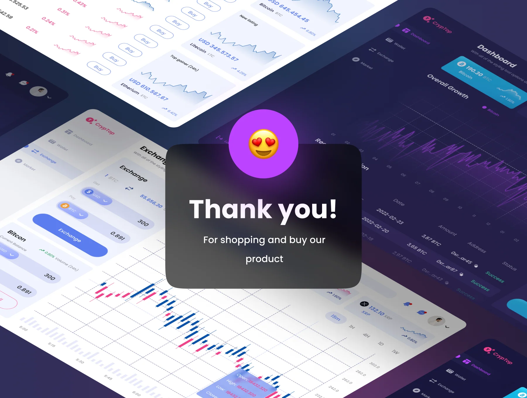 CrypTop - Crypto Curency Dashboard UI Kit 6