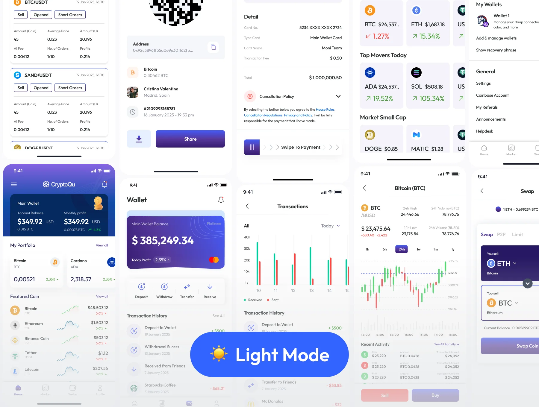 CryptoQu - Crypto Wallet App UI Kit 5