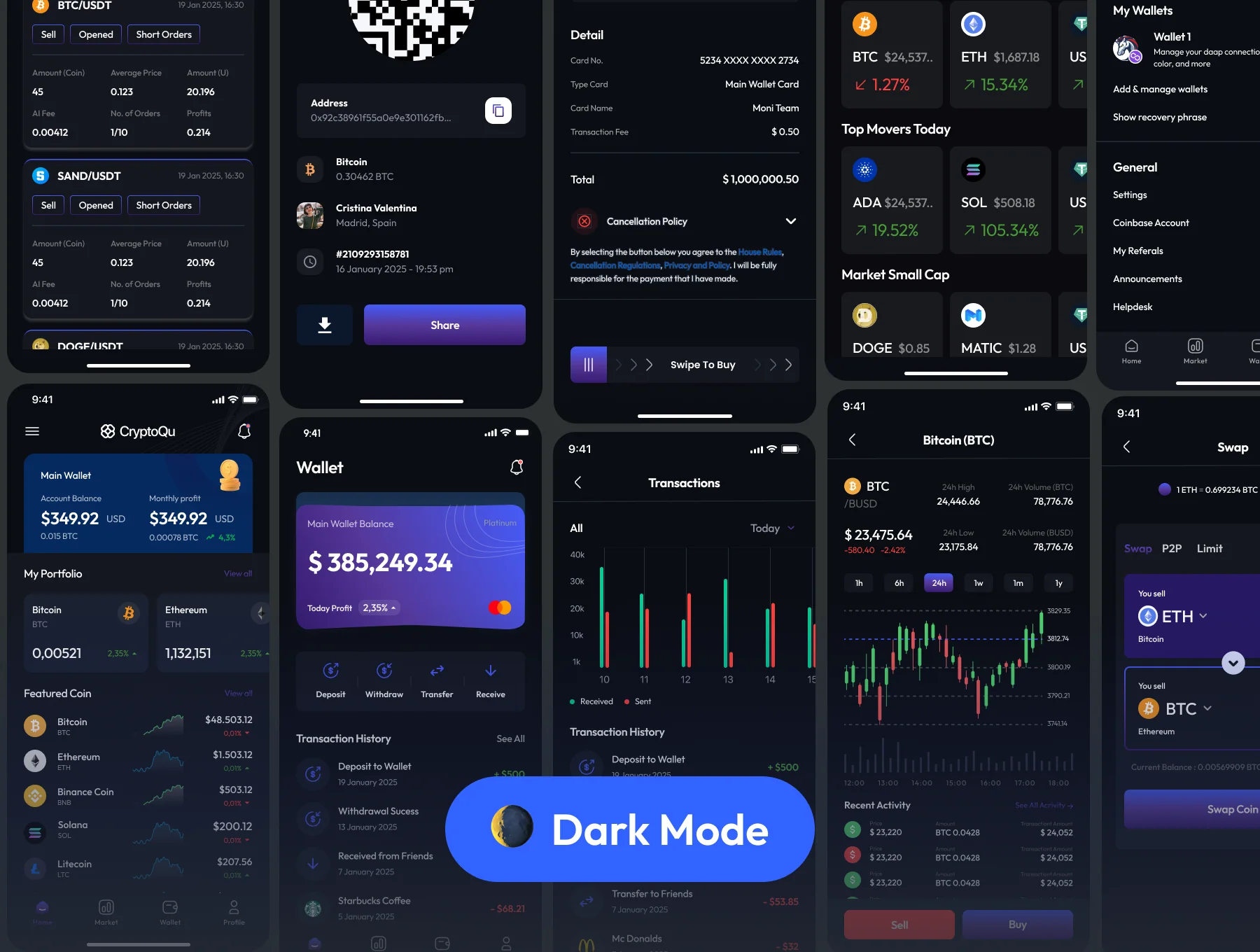 CryptoQu - Crypto Wallet App UI Kit 6