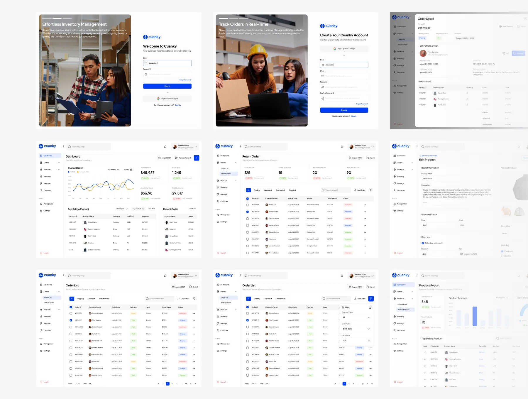 Cuanky - Ecommerce Dashboard UI KIT 5