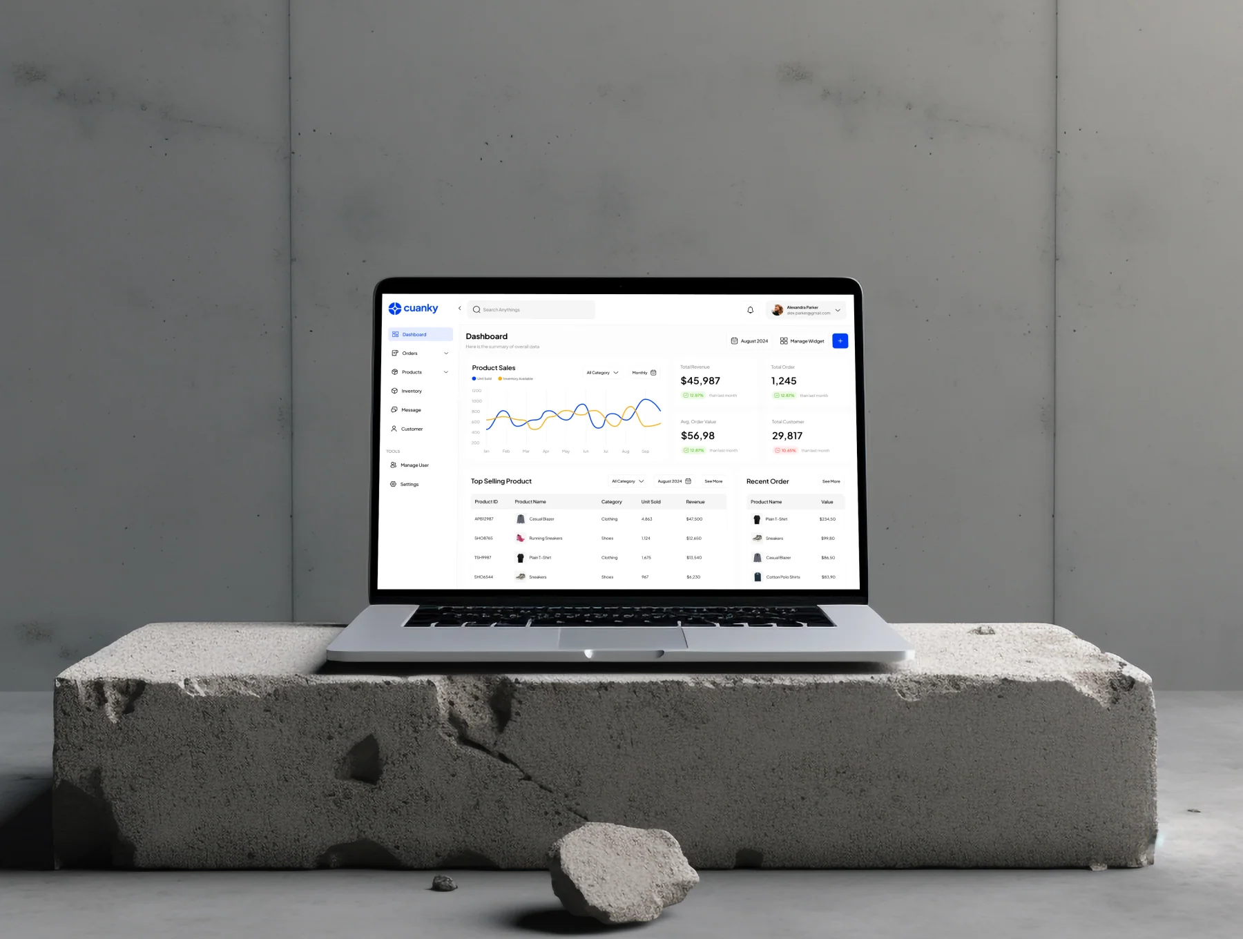 Cuanky - Ecommerce Dashboard UI KIT 7