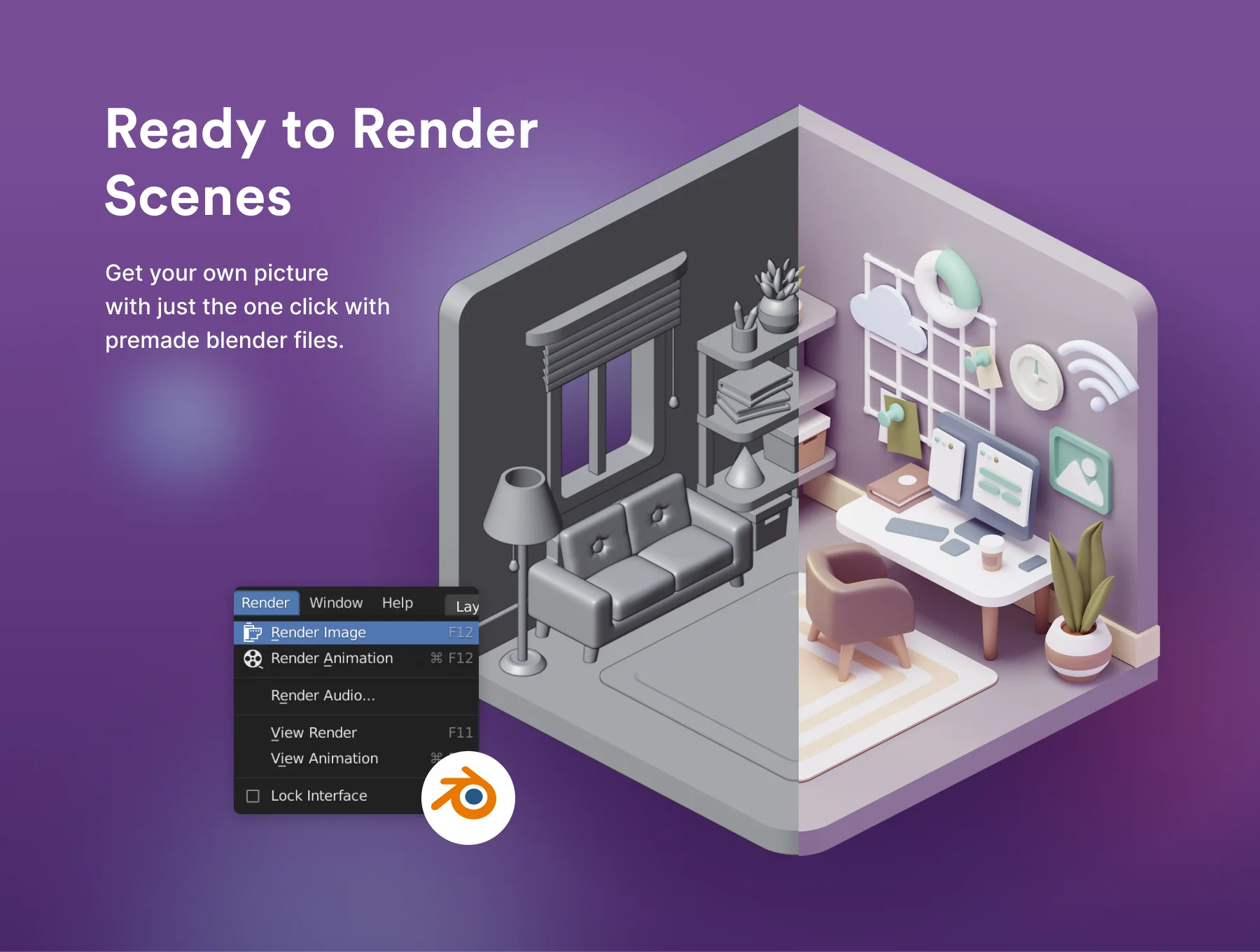 Cubbies: 3D Workspace Illustrations 6