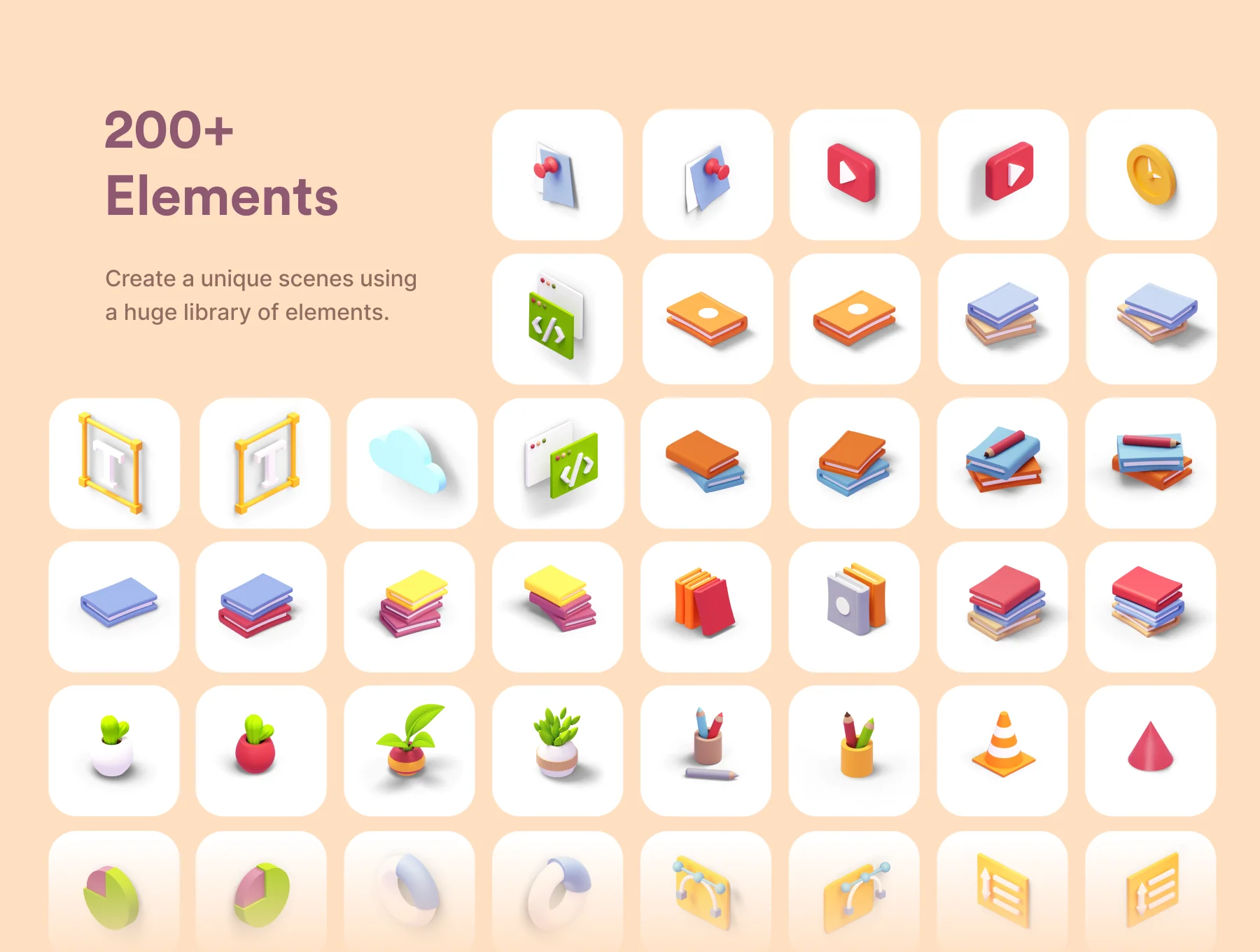 Cubbies: 3D Workspace Illustrations 8