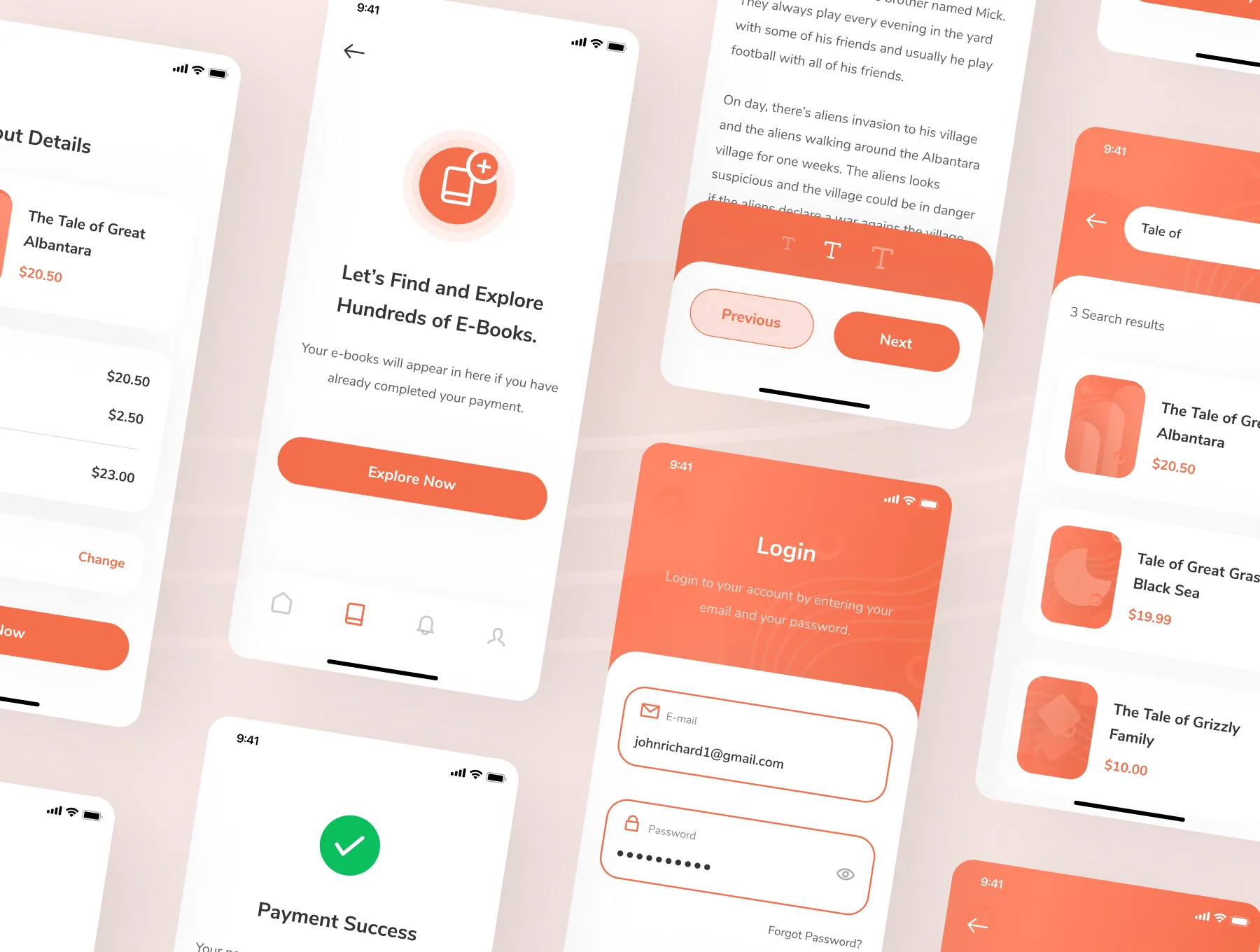 Cuby - E-Book Store & Reader App UI Kit 6