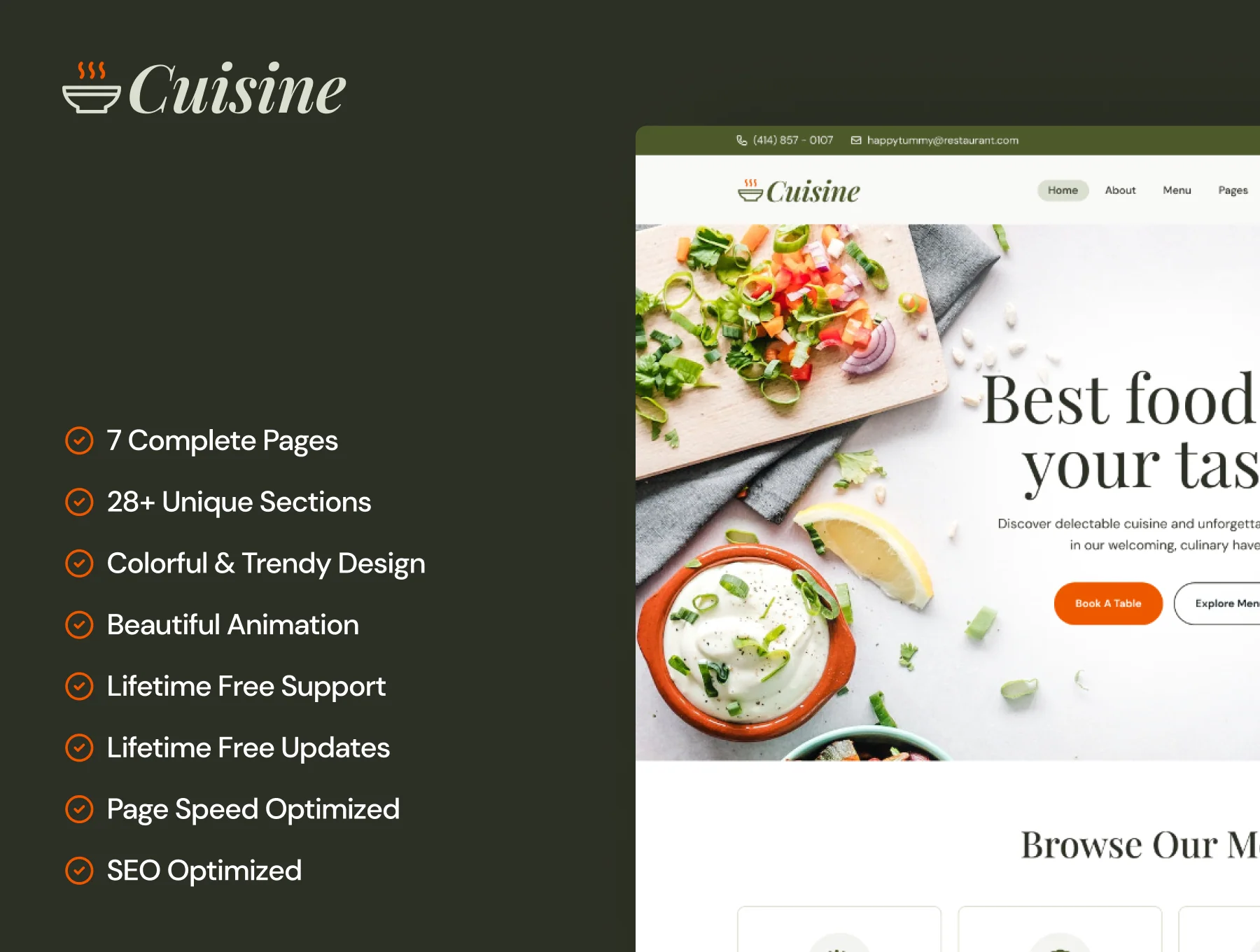 Cuisine - Food & Restaurant Framer Template 2