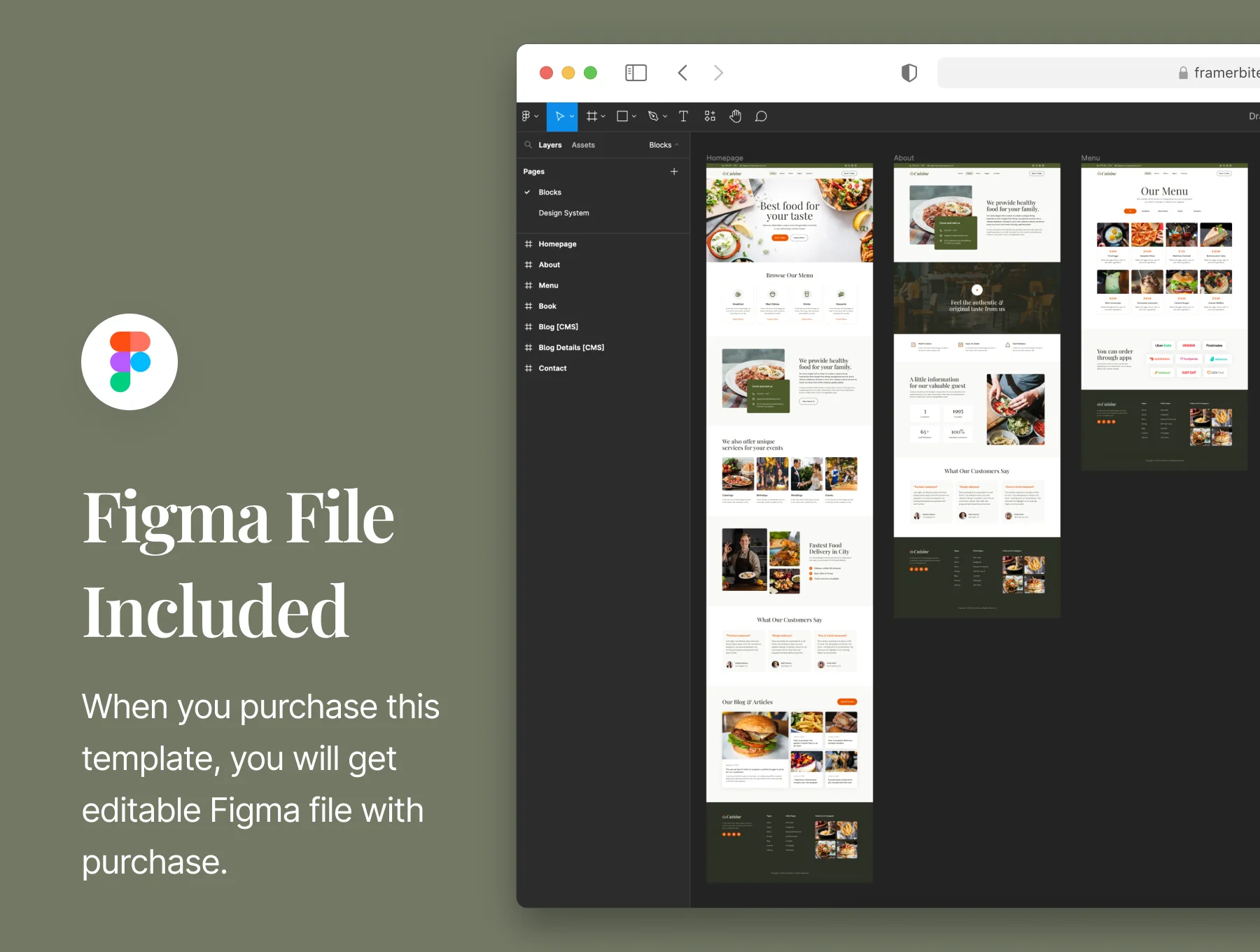 Cuisine - Food & Restaurant Framer Template 6