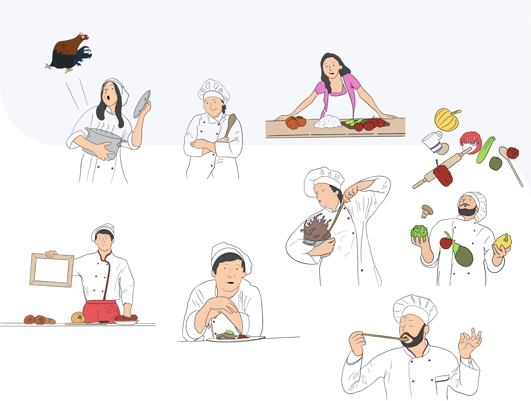 Culi Restaurant/ Delivery Illustration Pack 5
