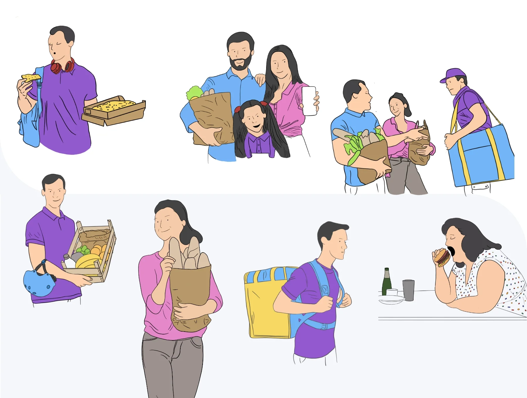 Culi Restaurant/ Delivery Illustration Pack 6