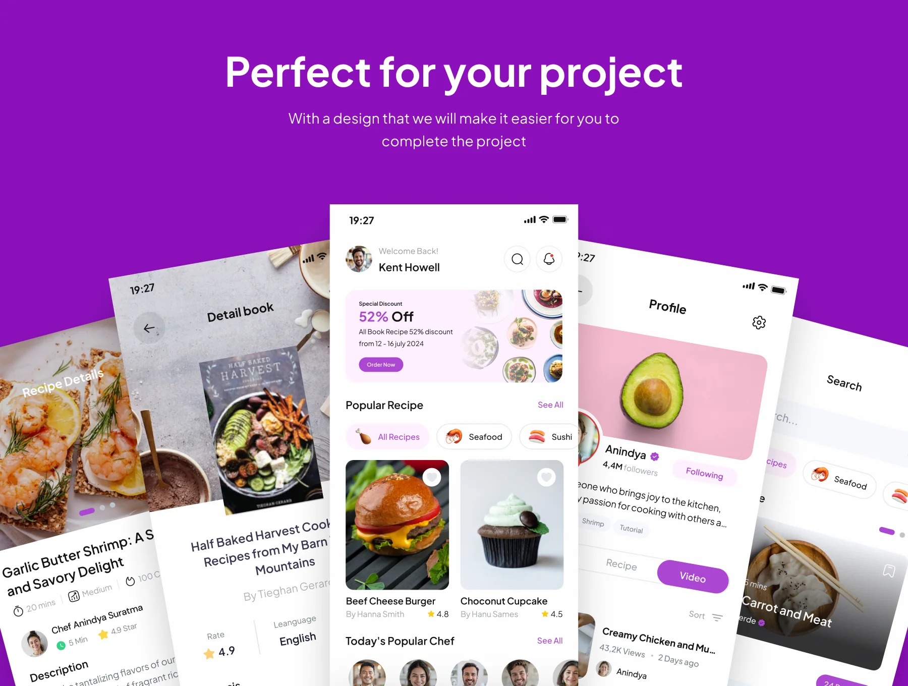Culinara - Food Recipe App UI Kits 4