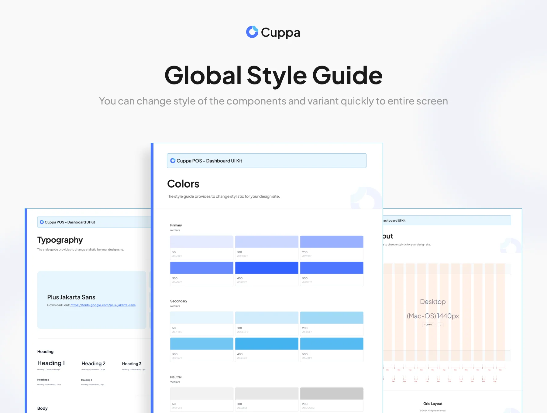 Cuppa - POS (Point Of Sales) Dashboard UI Kit 3