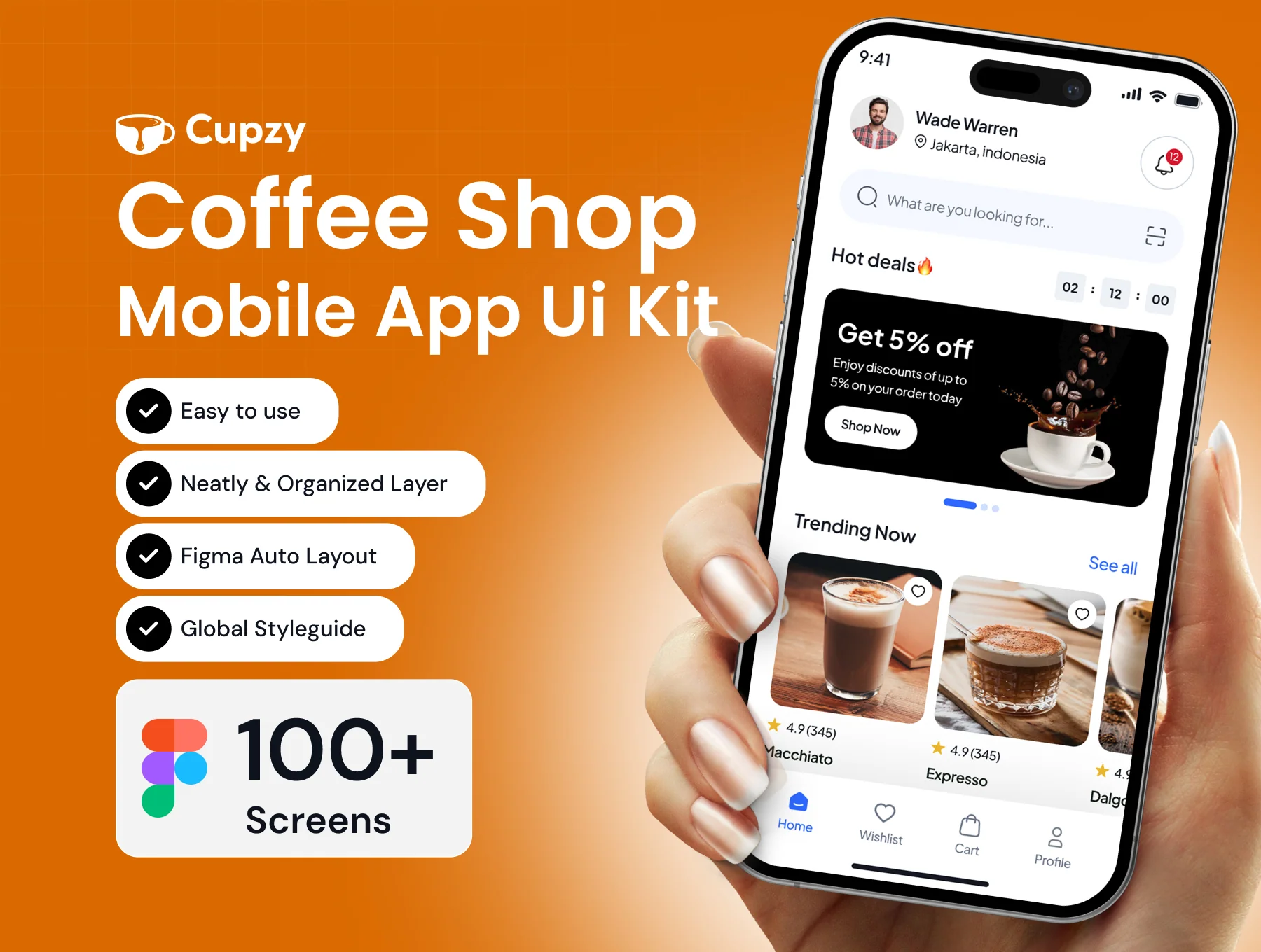 Cupzy Coffee Shop App UI Kit