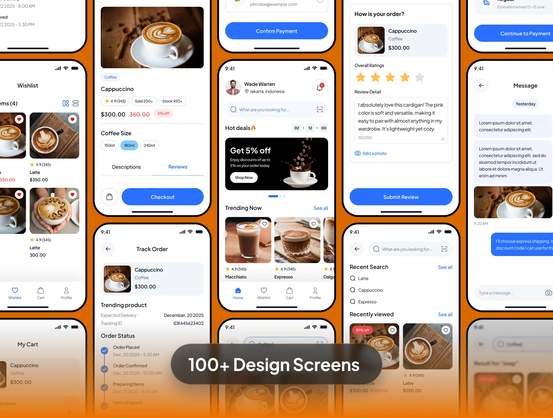 Cupzy Coffee Shop App UI Kit 2