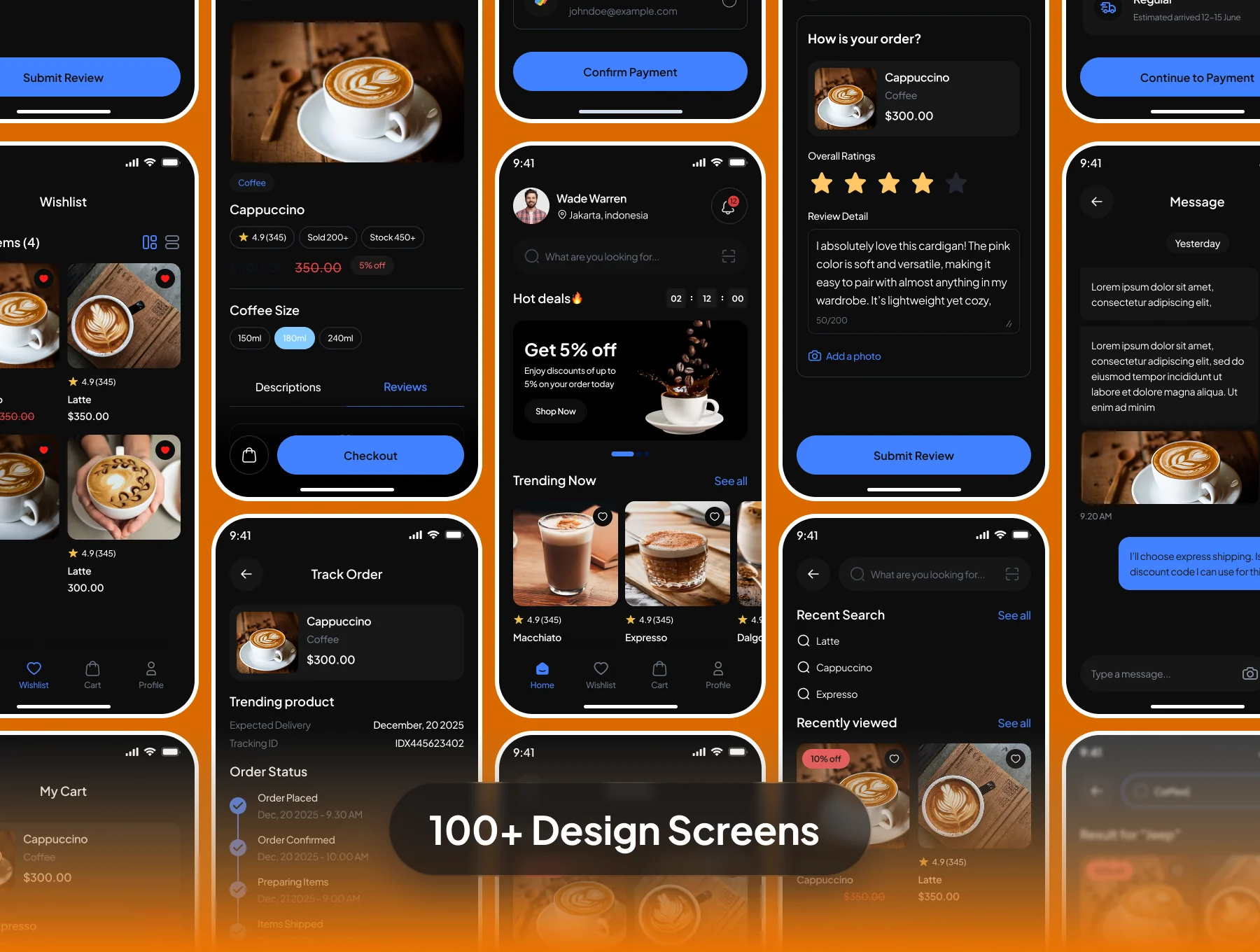 Cupzy Coffee Shop App UI Kit 3