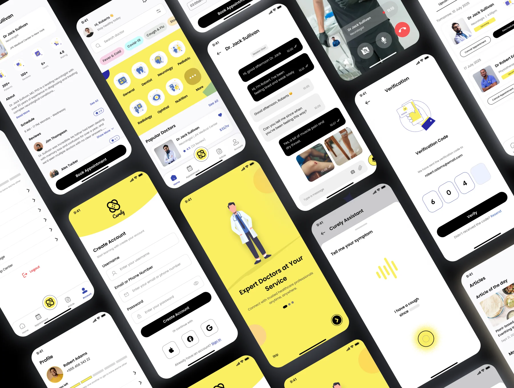 Curely - Doctor Appointment with AI Assistant - Mobile Apps UI Kit 6