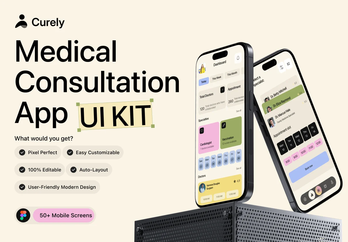 Curely – Healthcare Appointment App UI Kit