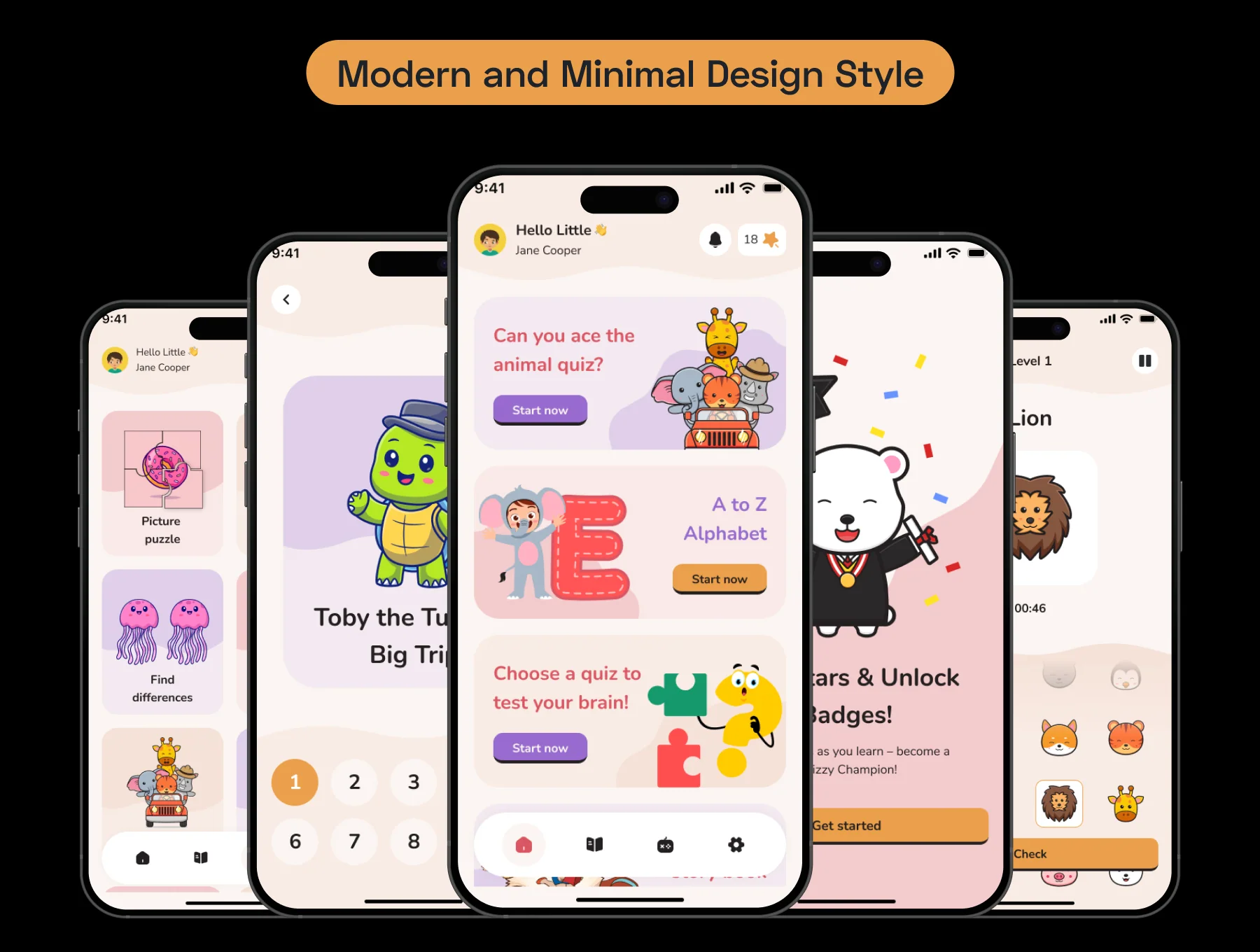 Curio - Kids Learning Game Mobile App UI Kit 3