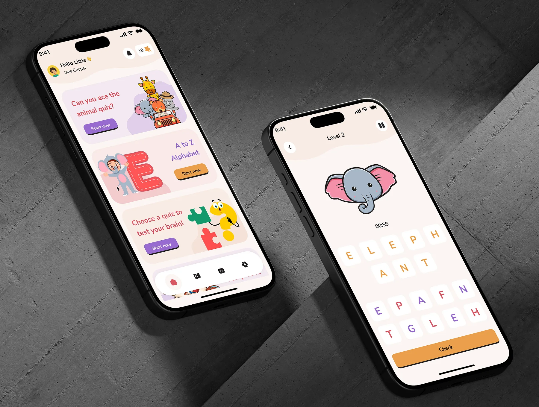 Curio - Kids Learning Game Mobile App UI Kit 8