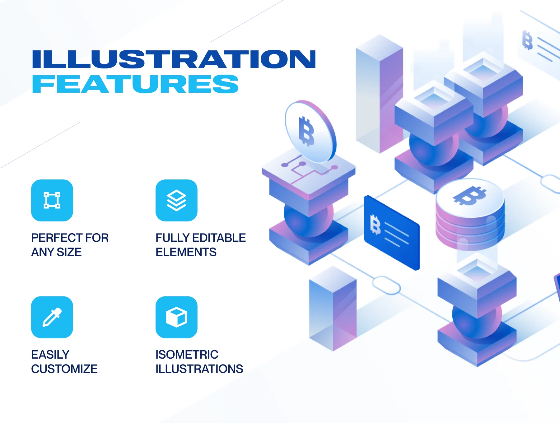 Currency - Cryptocurrency Isometric Illustration Set 3