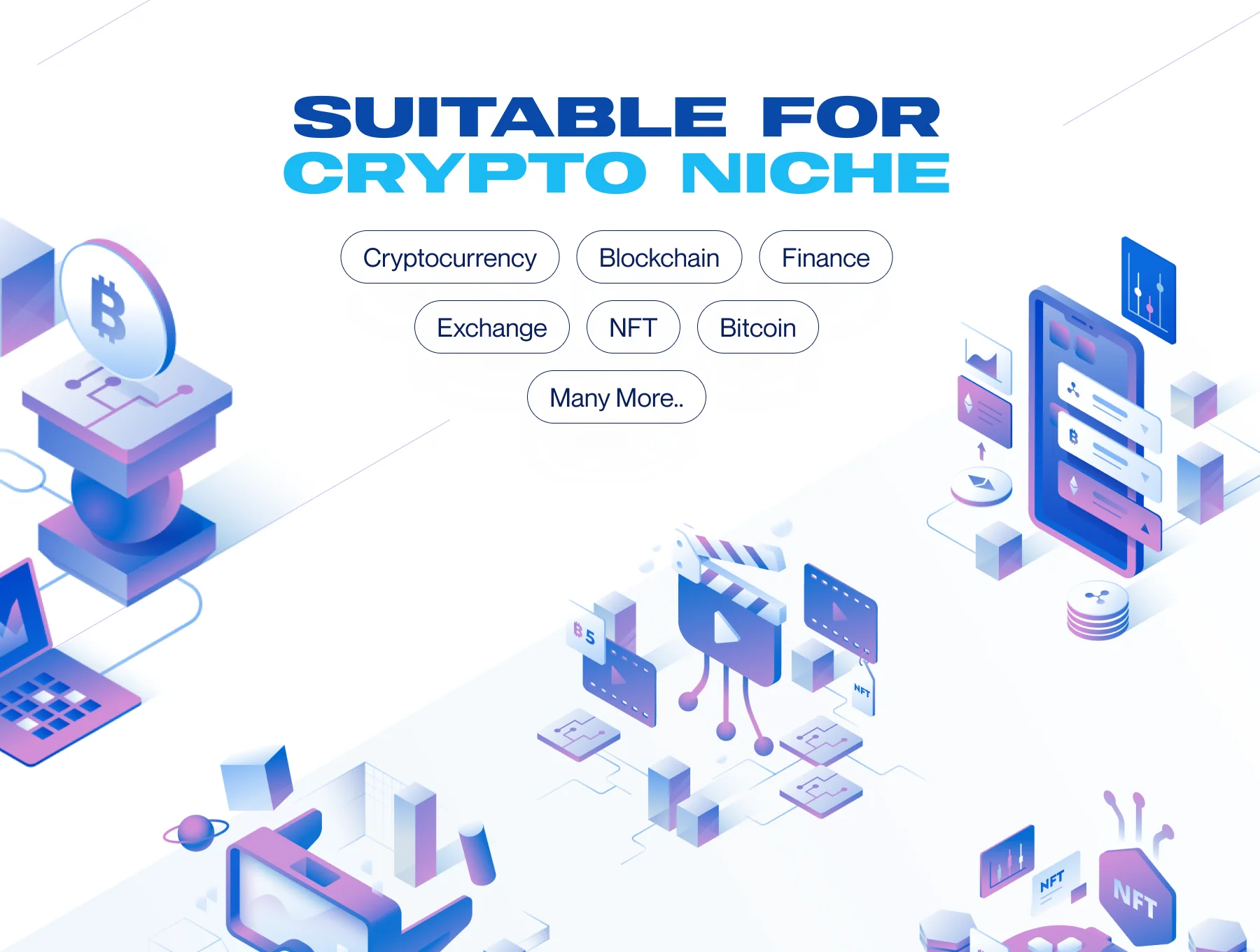 Currency - Cryptocurrency Isometric Illustration Set 4