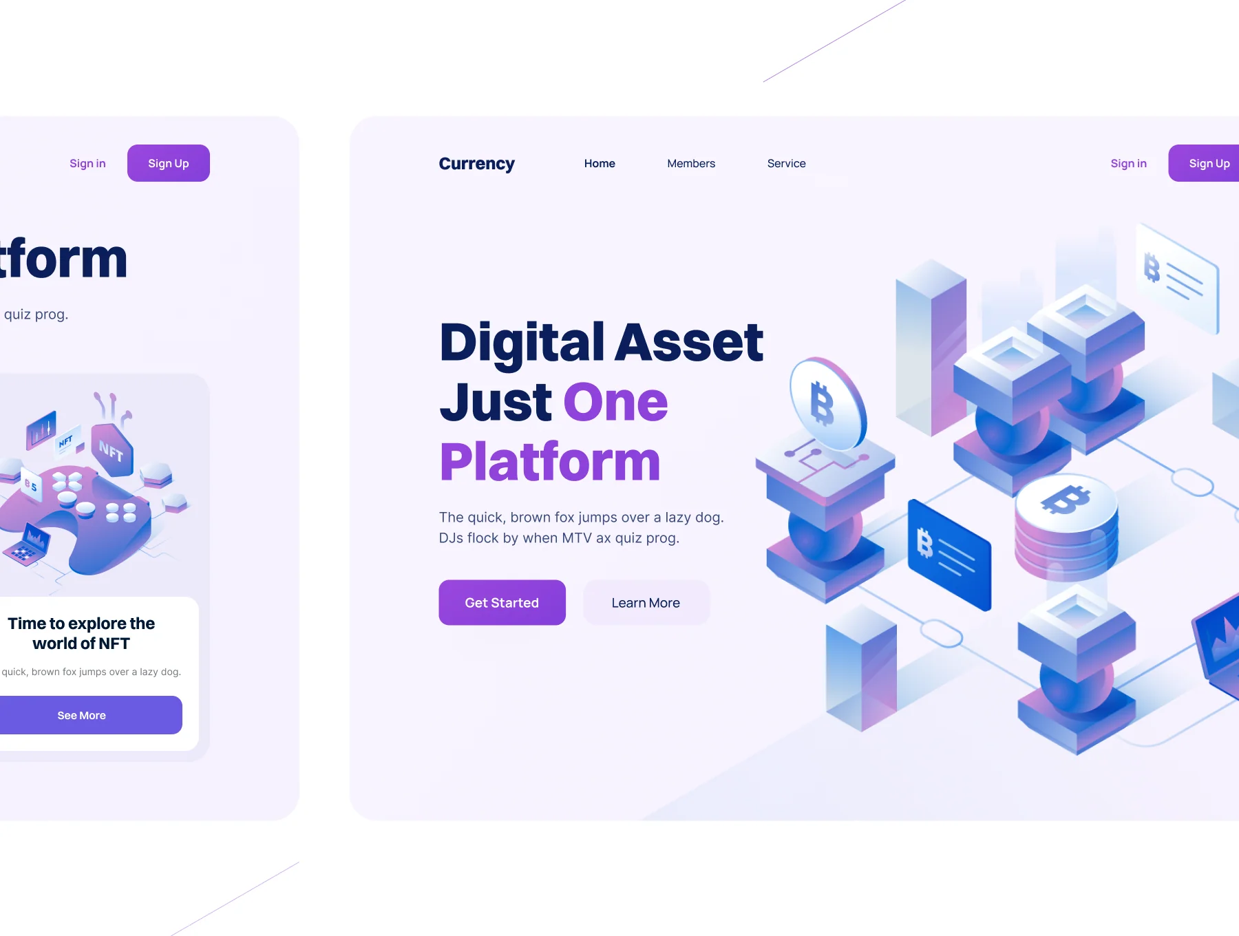 Currency - Cryptocurrency Isometric Illustration Set 6