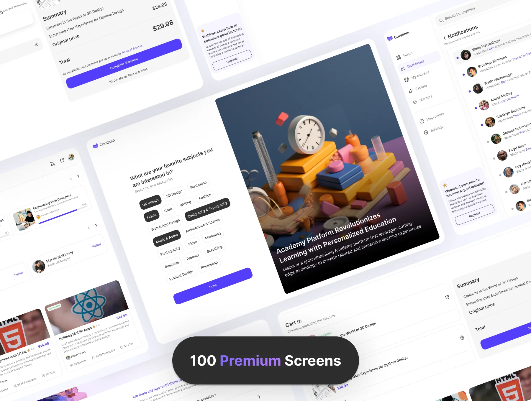 Cursimm - Education Platform Dashboard Kit 2