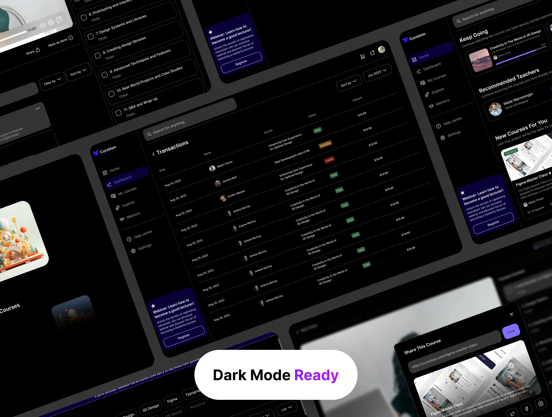 Cursimm - Education Platform Dashboard Kit 4