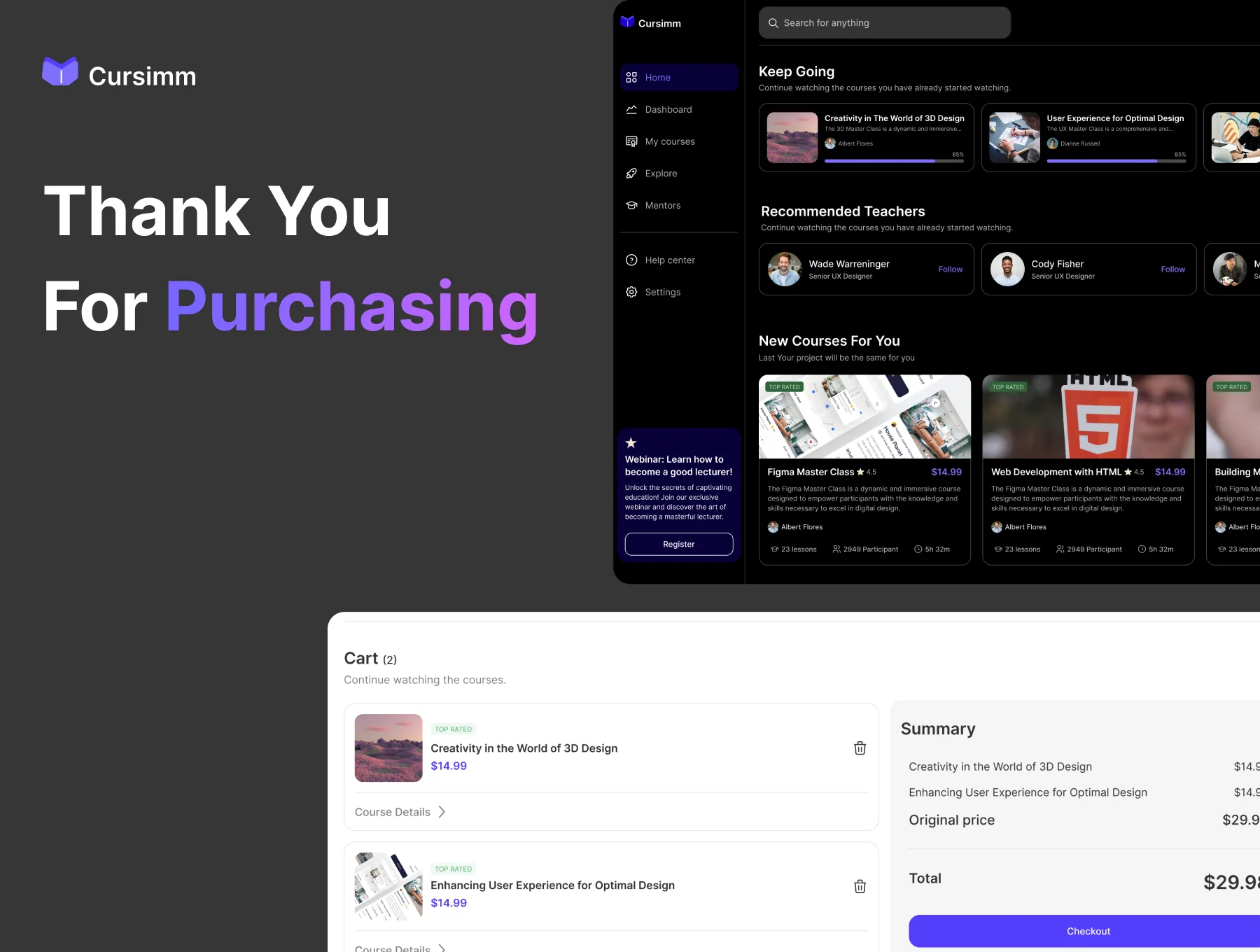 Cursimm - Education Platform Dashboard Kit 6