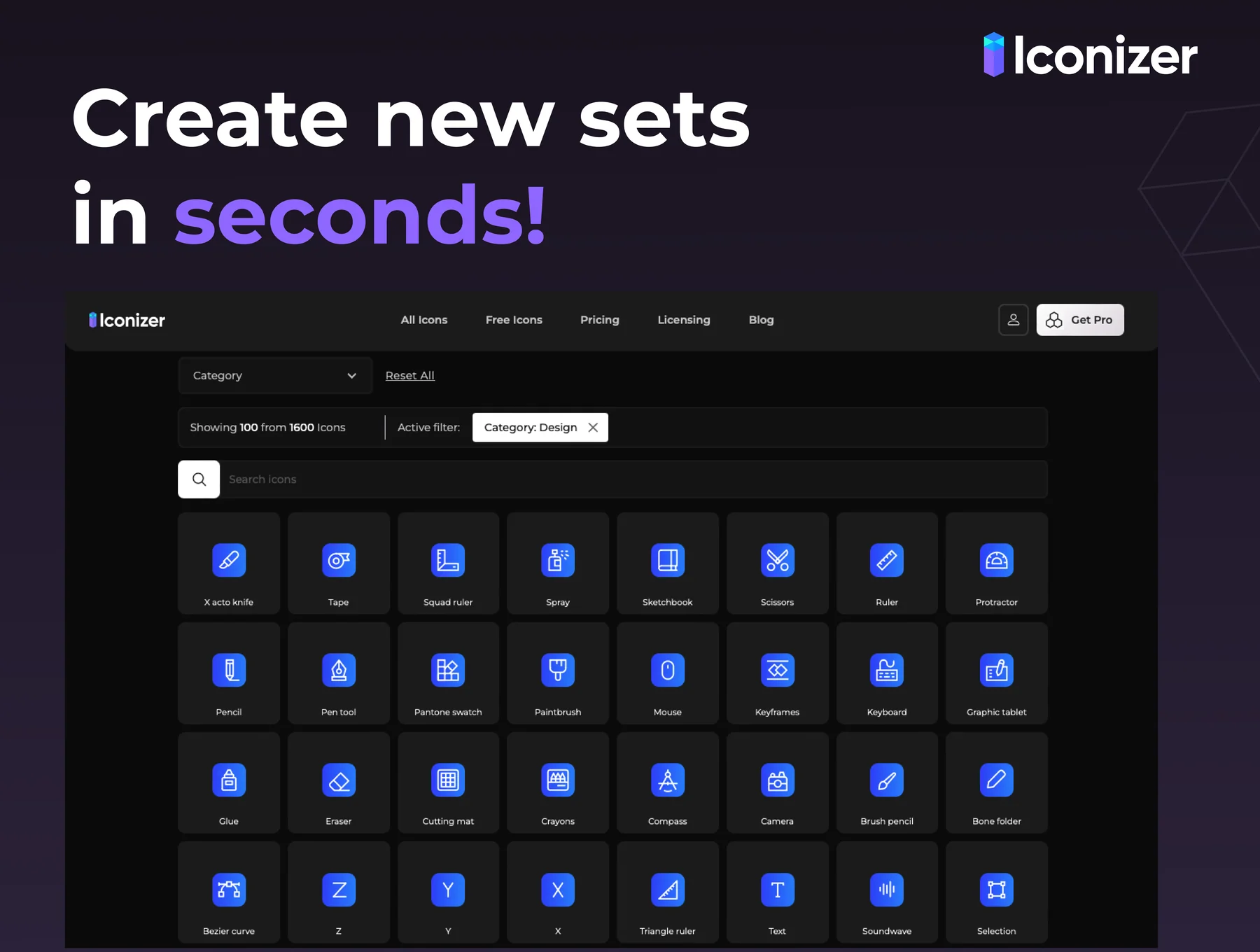 Online Customizable Icon Set v.1.0 | Line Style 7