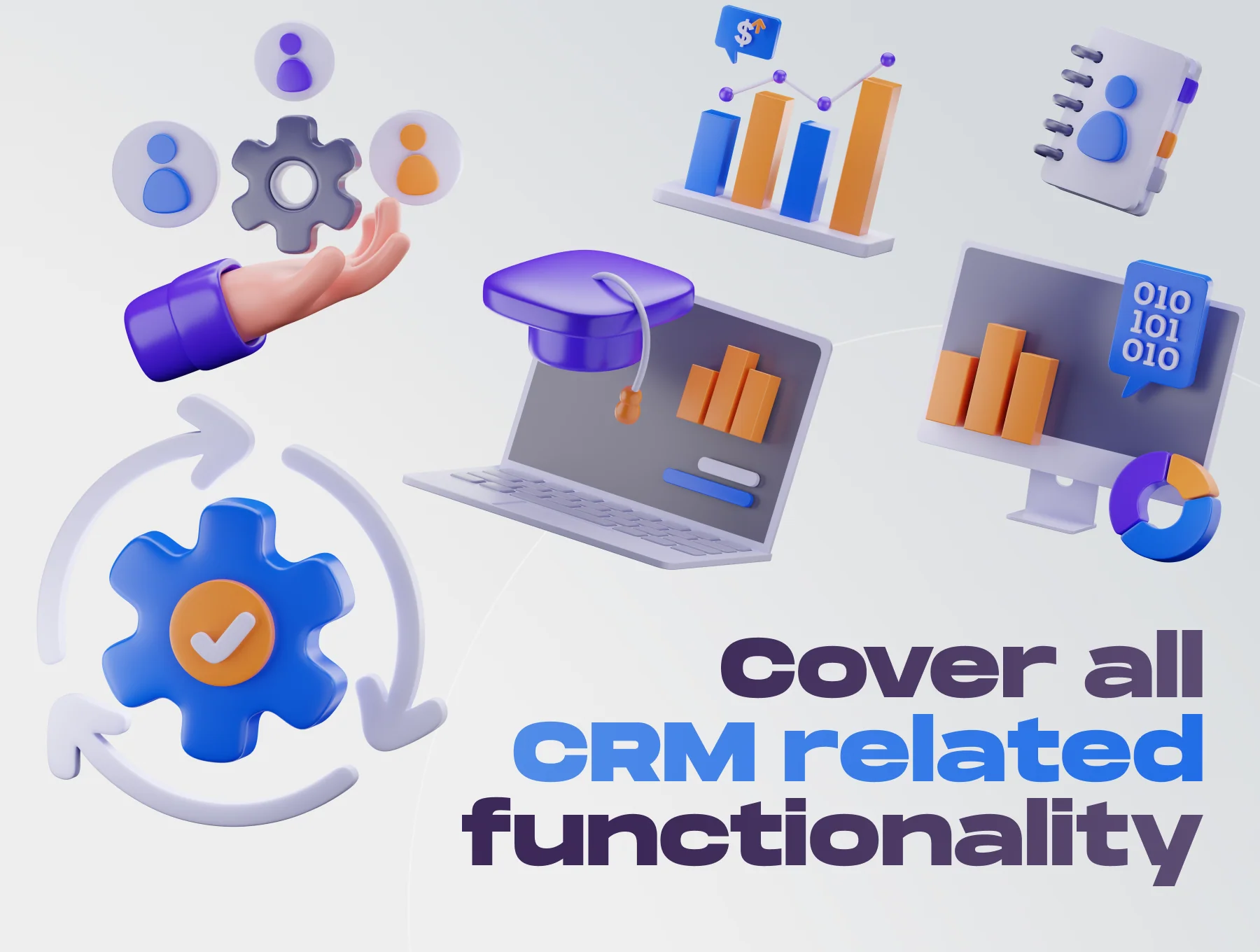 Customy - Customer Relationship Management 3D Icon Set 2