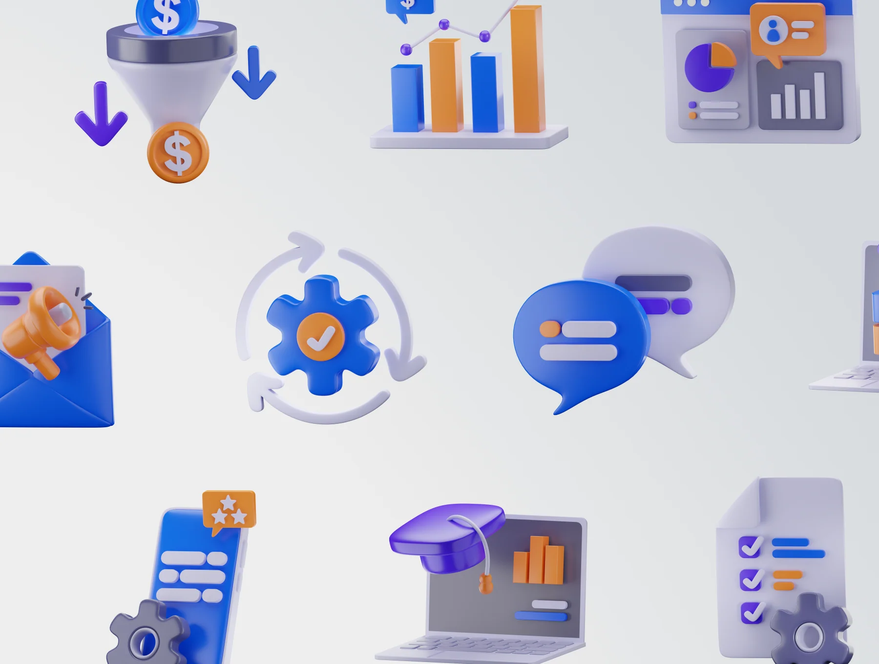 Customy - Customer Relationship Management 3D Icon Set 8