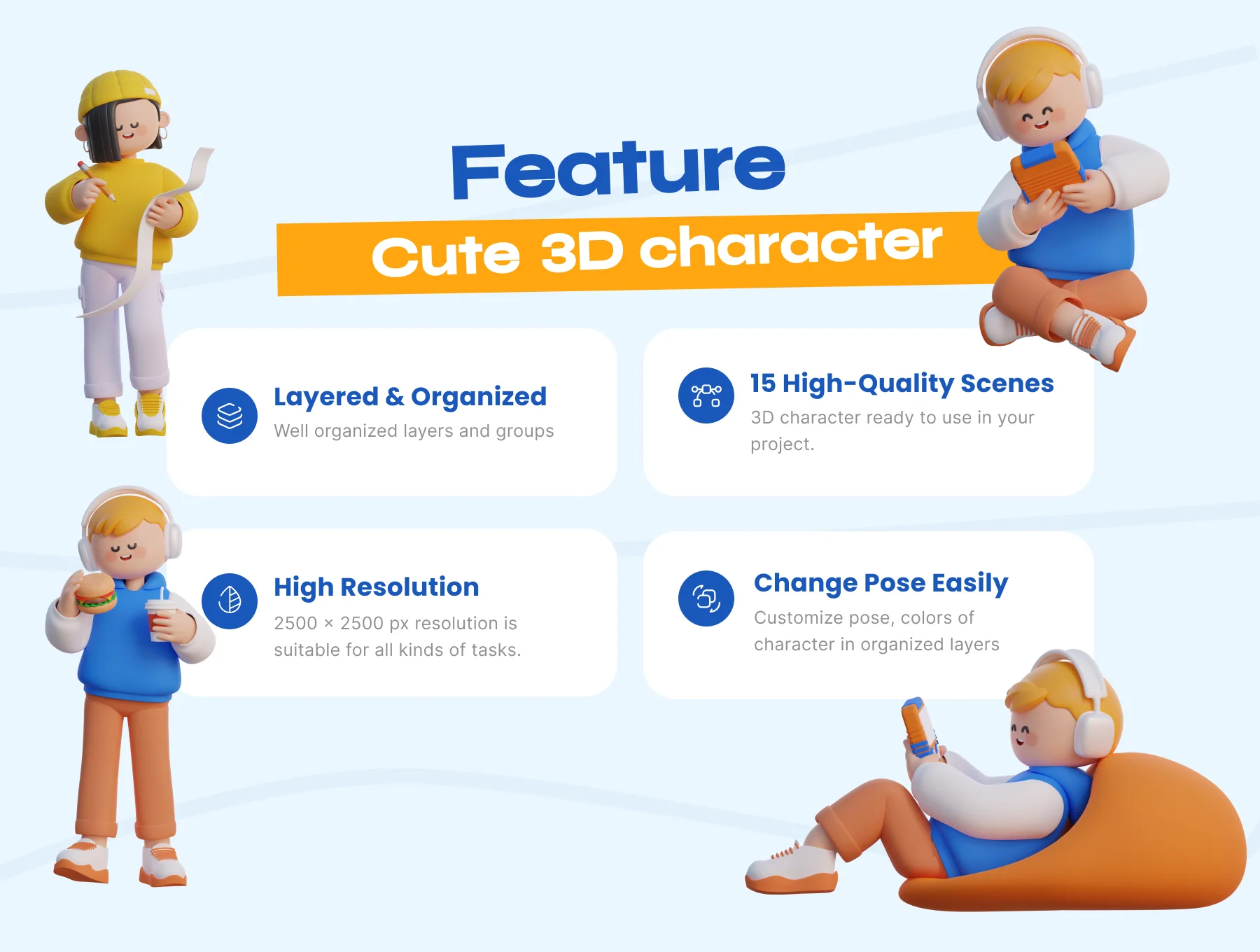 Cute 3D characters 2