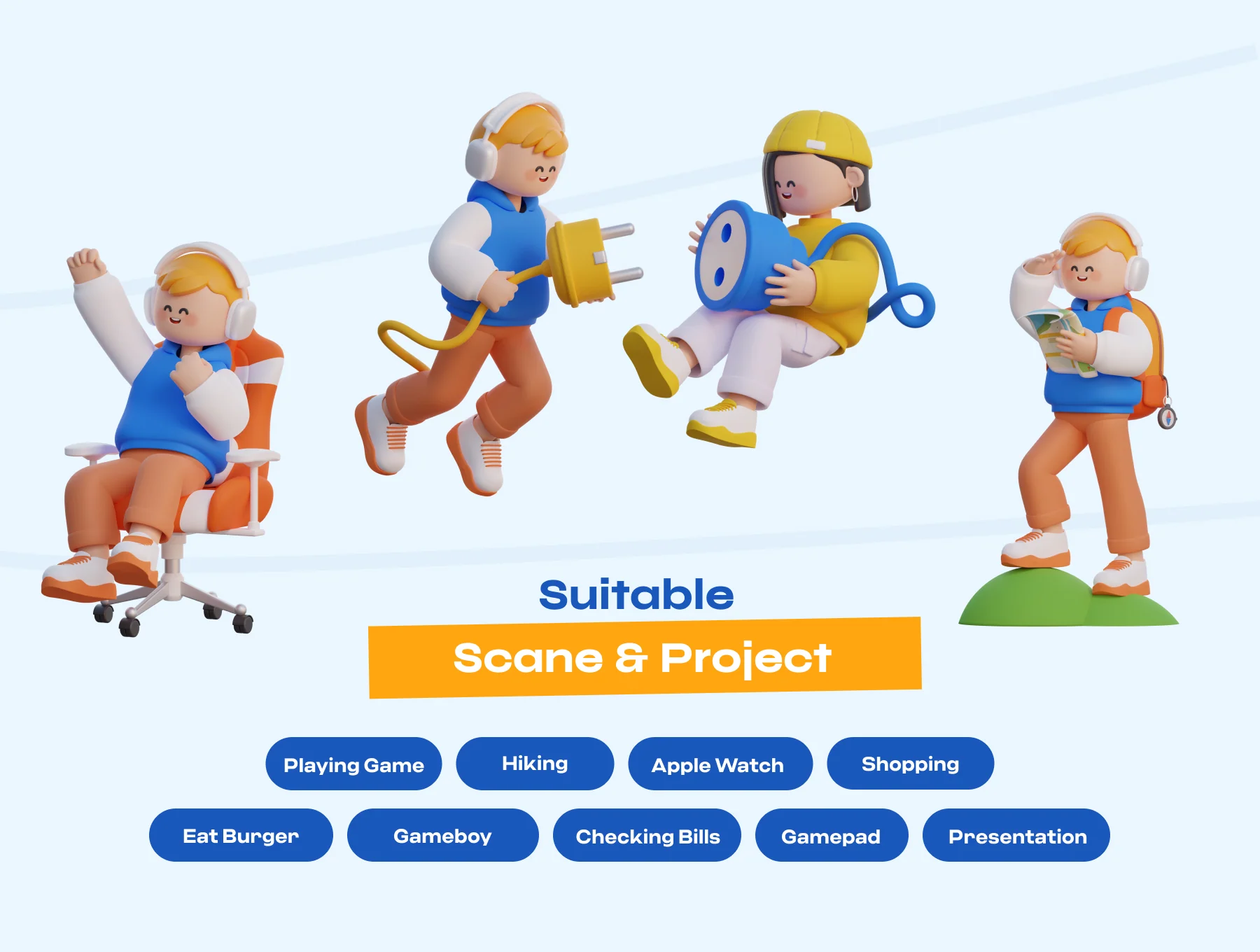 Cute 3D characters 4