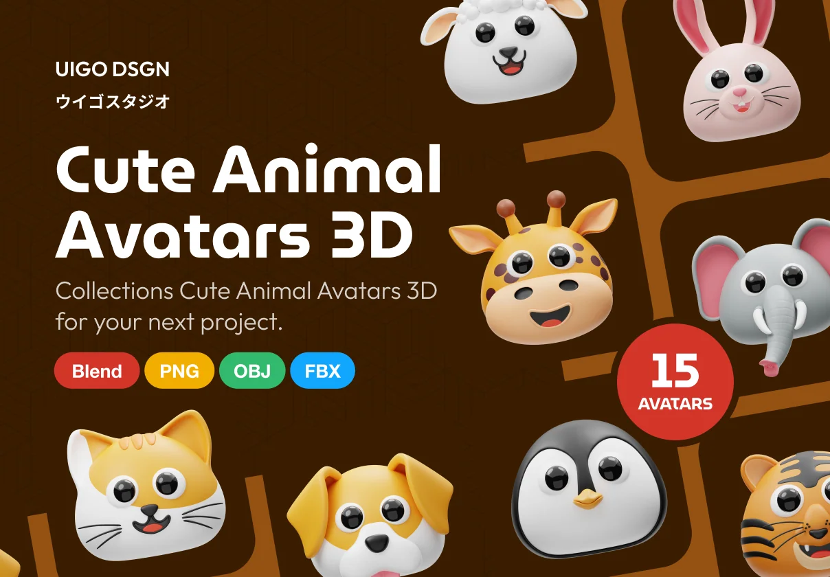 Cute Animal 3D Icon