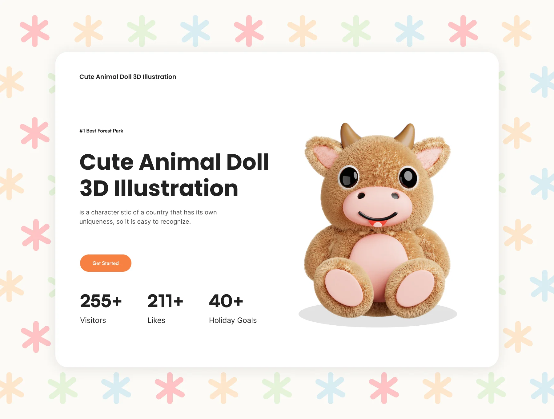 Cute Animal Doll 3D Icon 4