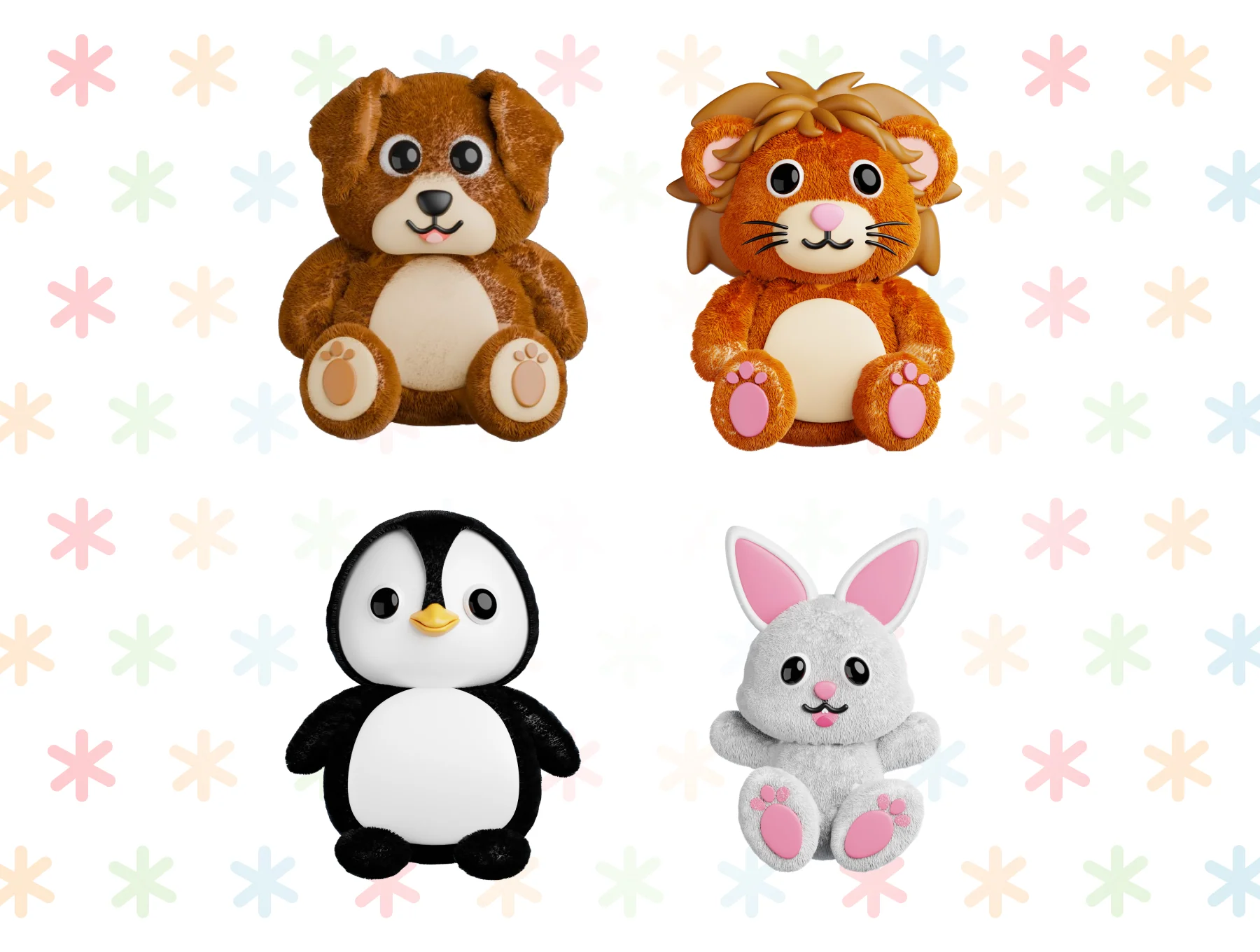 Cute Animal Doll 3D Icon 5